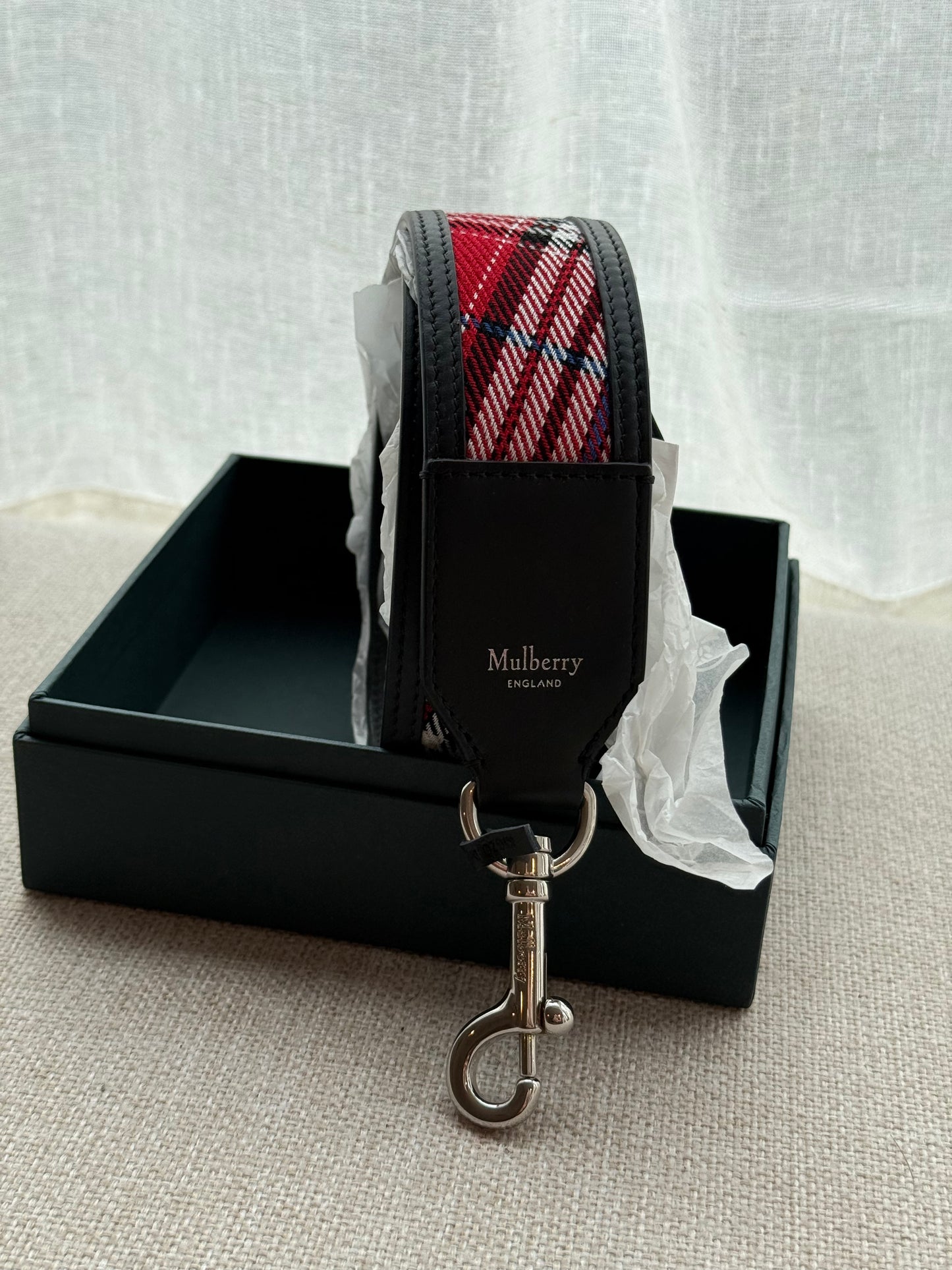 Mulberry Tartan & Leather Waist Belt – 40 Inches – Unisex