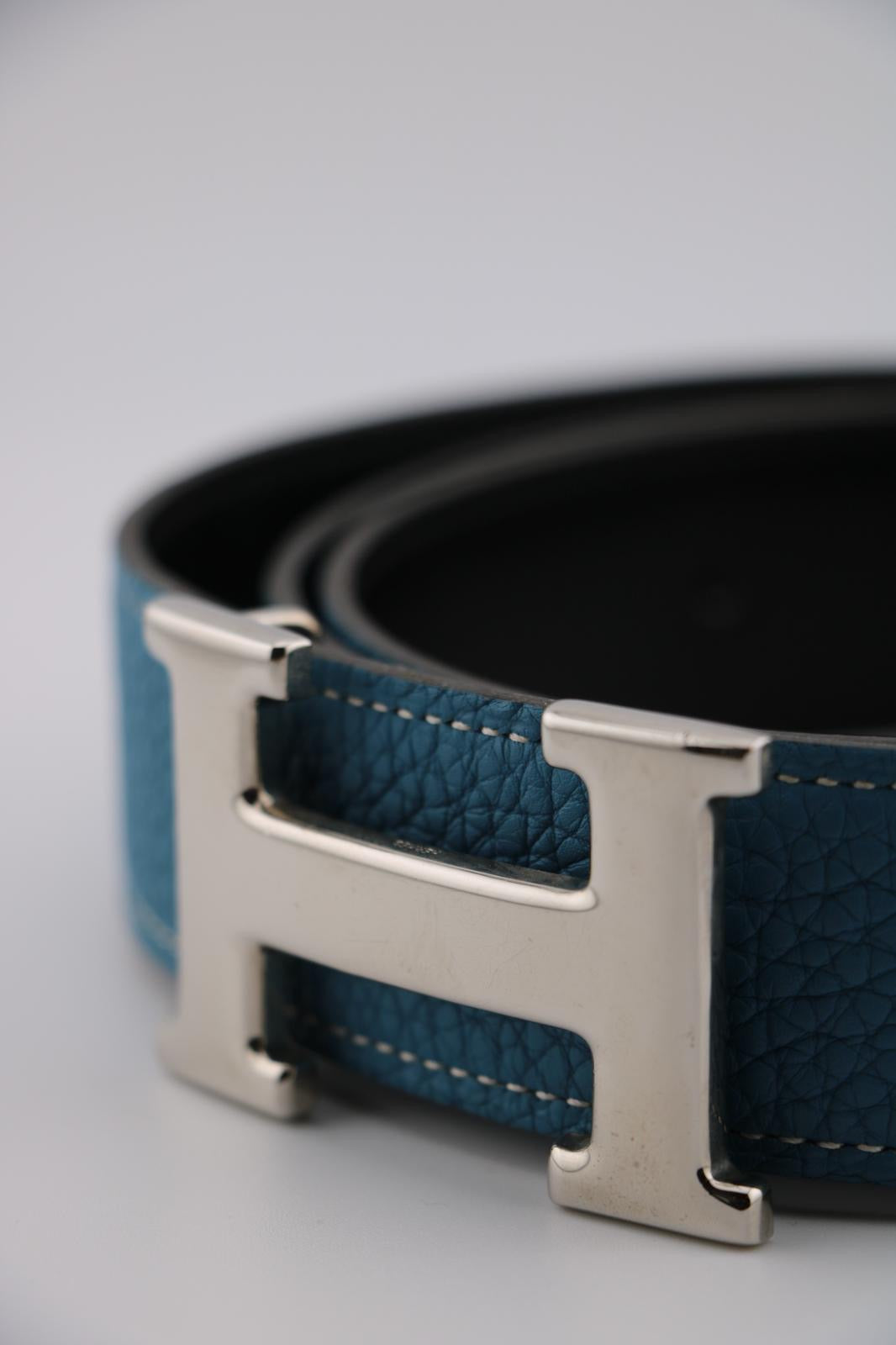 Hermes Reversible Belt with Signature Buckle (85)