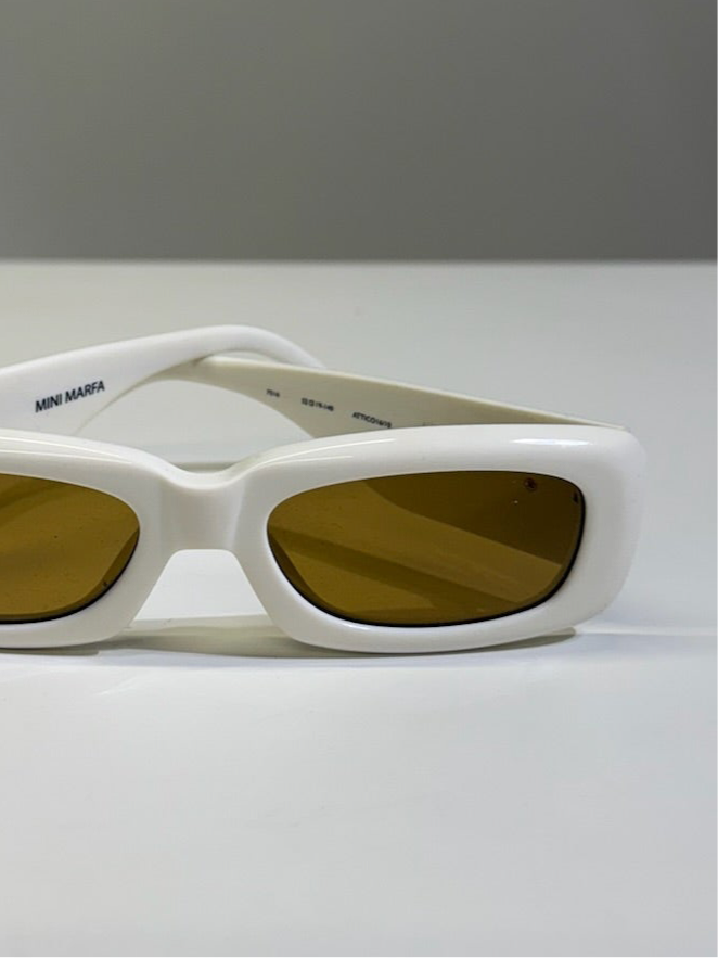 Linda Farrow x THE ATTICO Mini Marfa Sunglasses – White