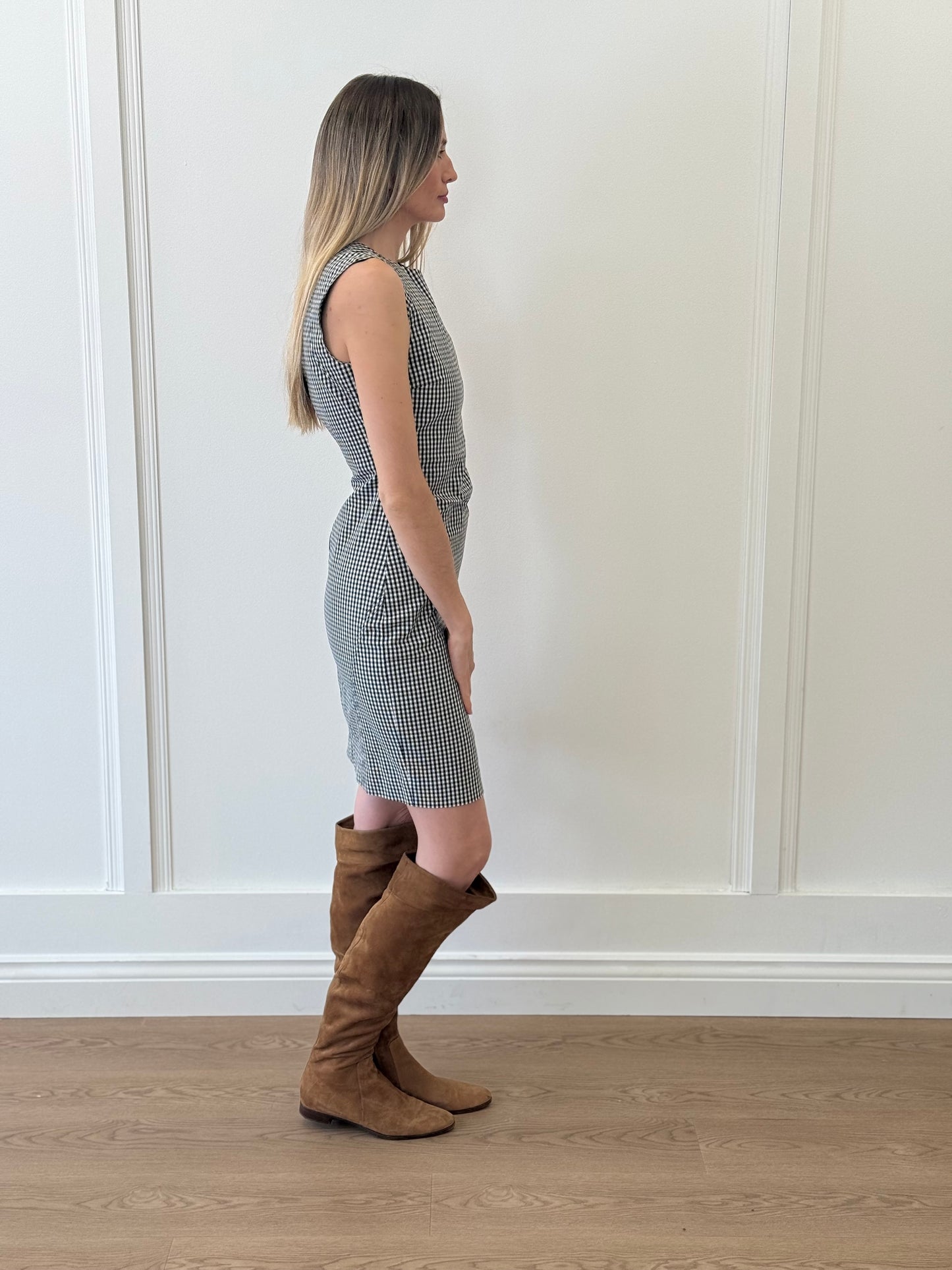 Sergio Rossi Knee High Flat Boots - Brown (Size 38)