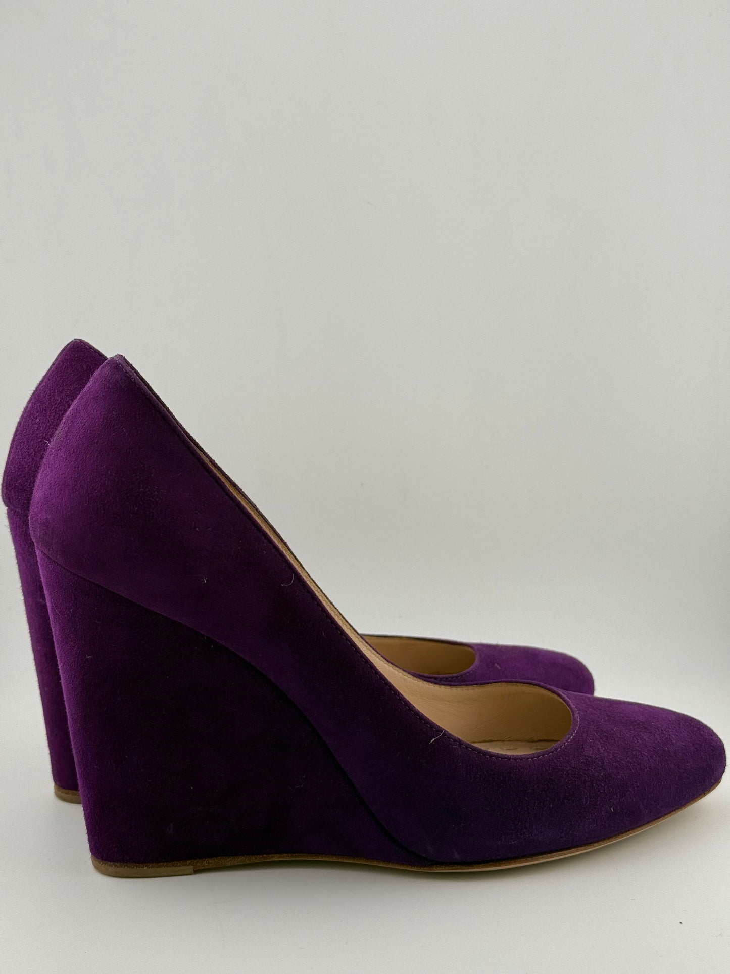 Miu Miu Wedged Court Shoes - Purple (Size 39)