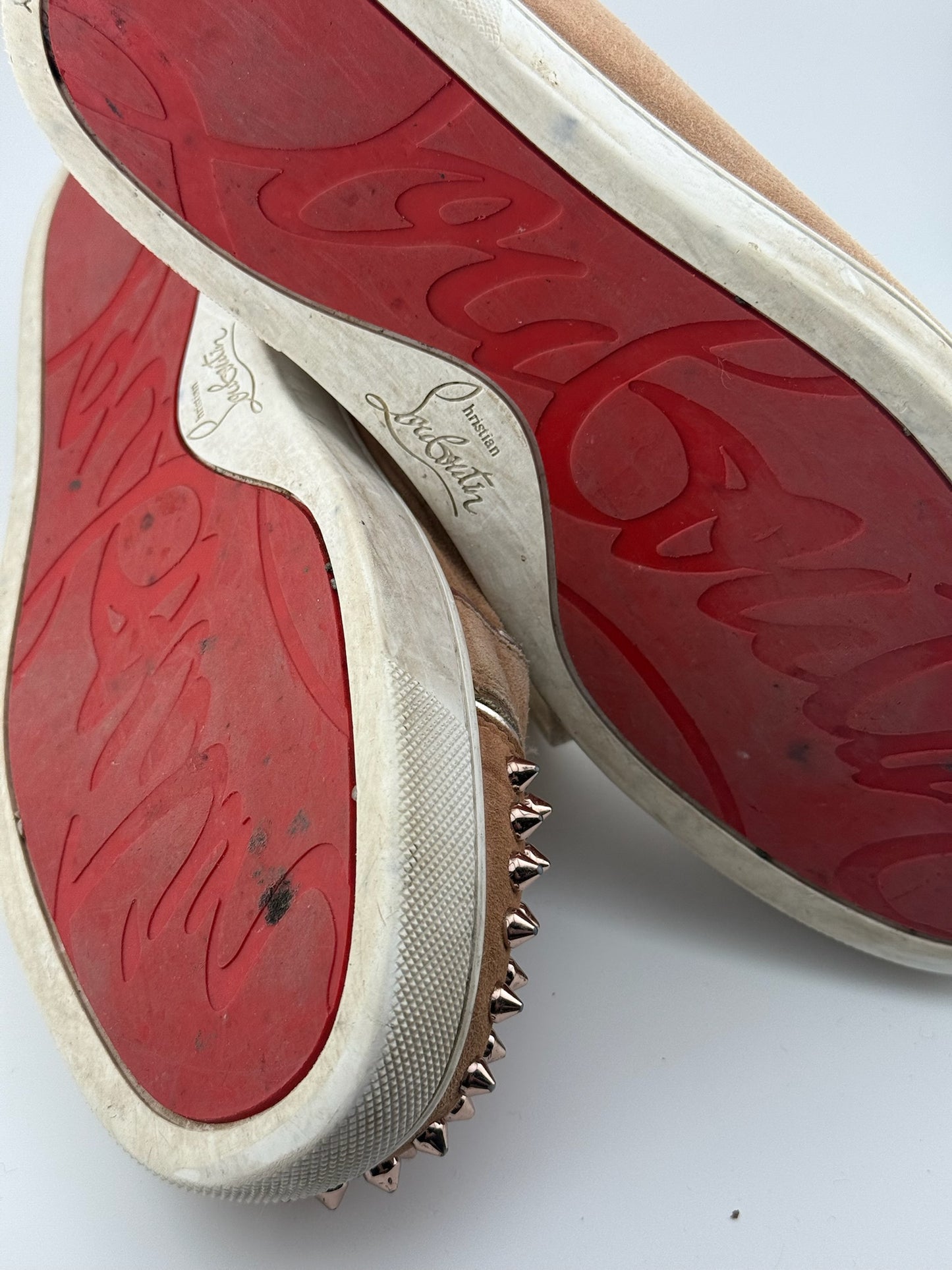 Christian Louboutin Studded Trainers – Nude (EU 39)