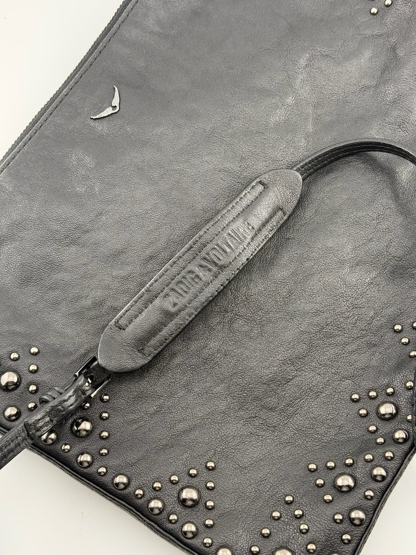 Zadig & Voltaire Clutch Bag with Cross Body Detachable Strap - Black
