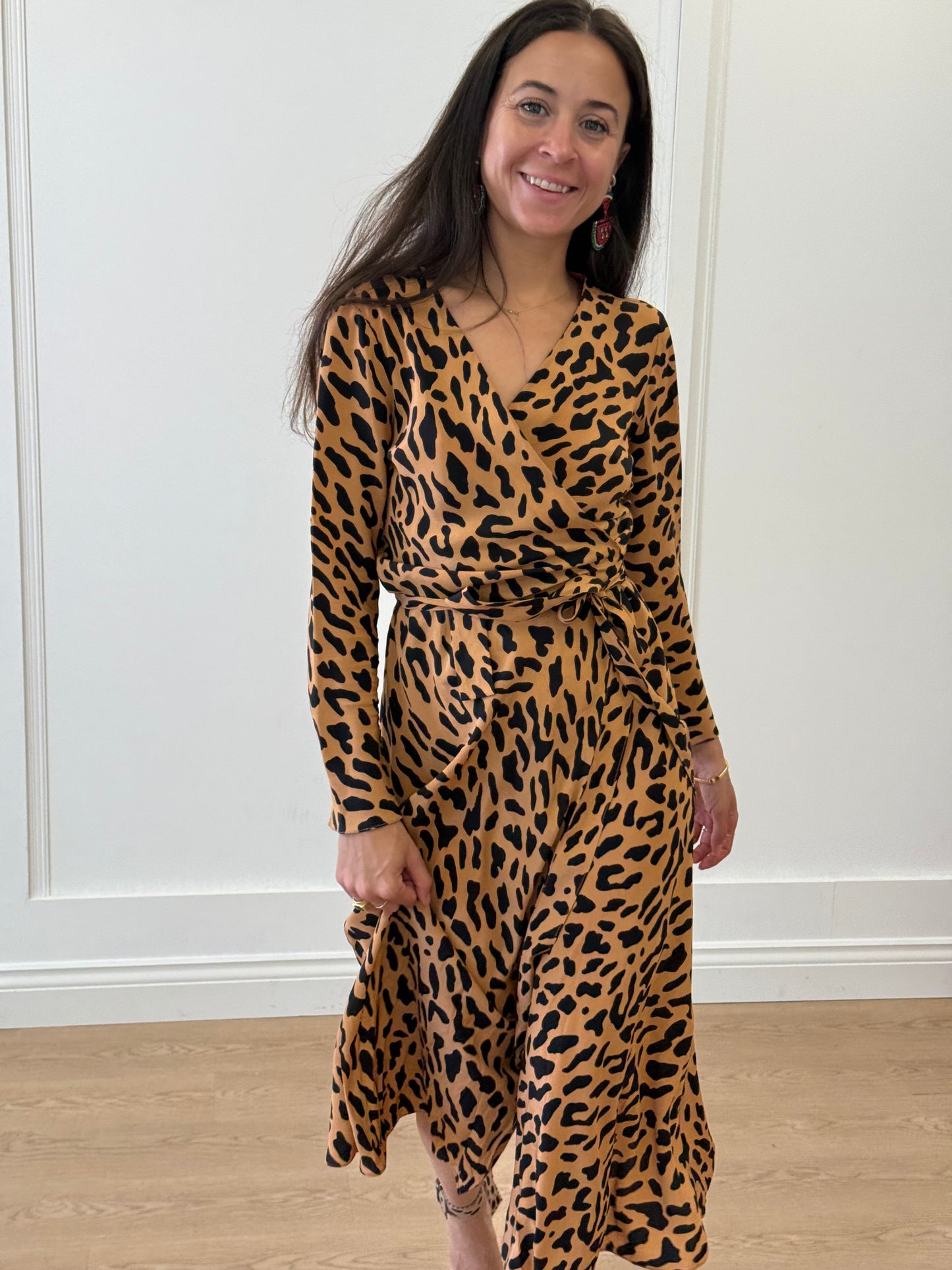 Diane Von Furstenberg Wrap Around Dress - Leopard (Size 2)
