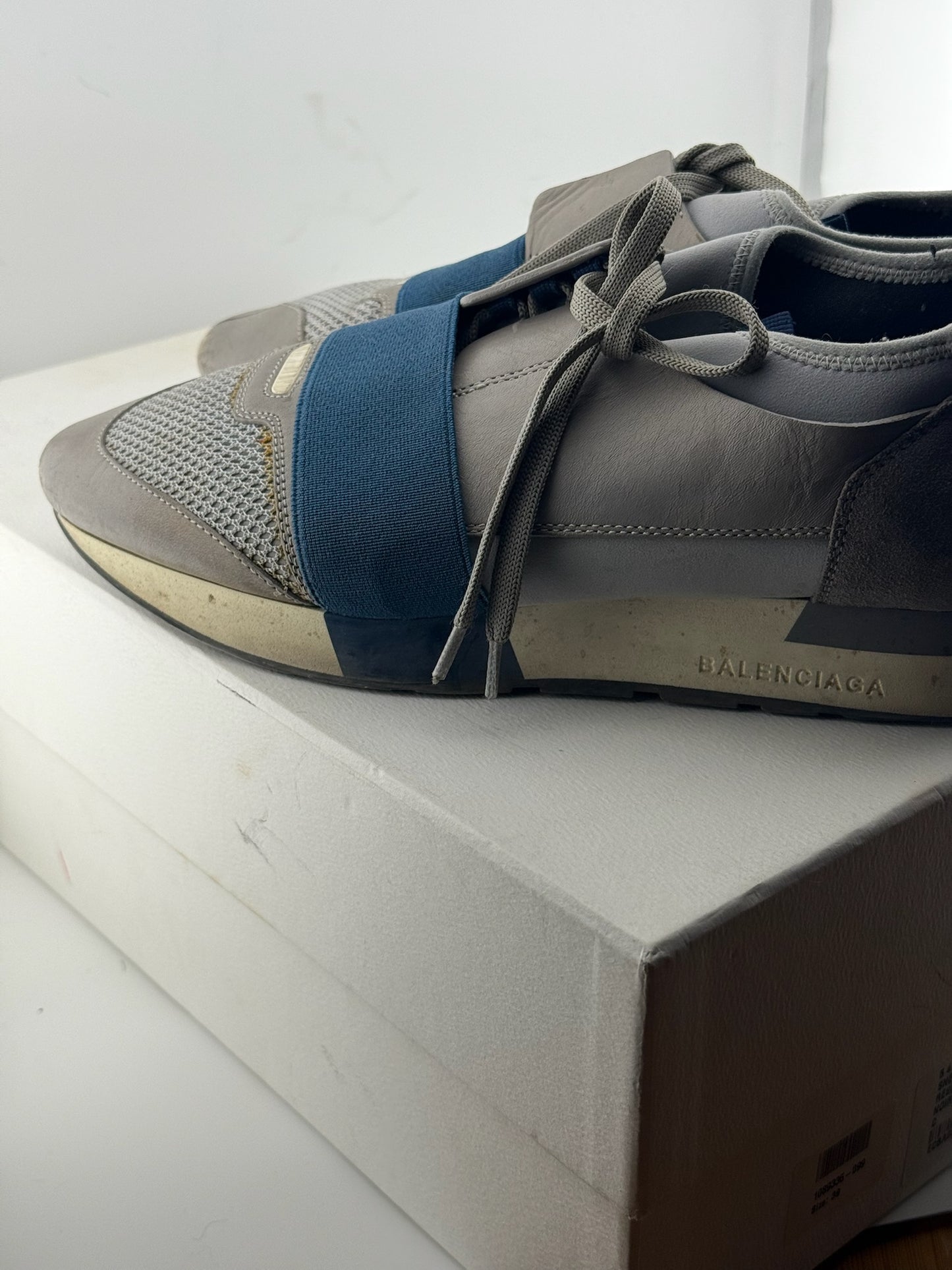 Balenciaga Trainers – Grey & Blue (EU 39)