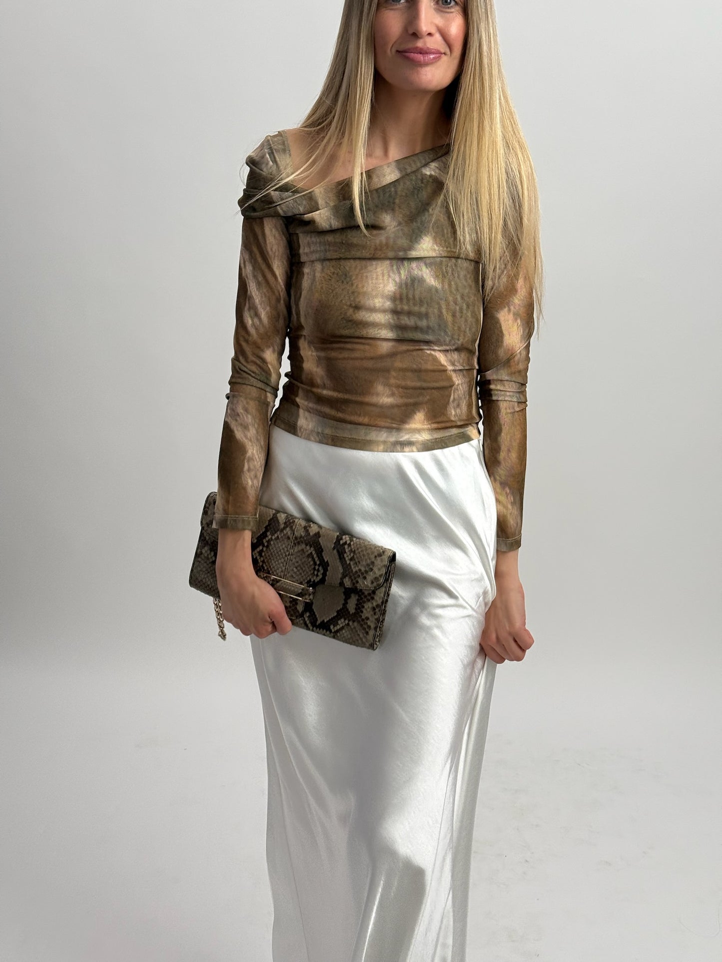 Self Portrait Billowing Maxi Skirt - White (Small)