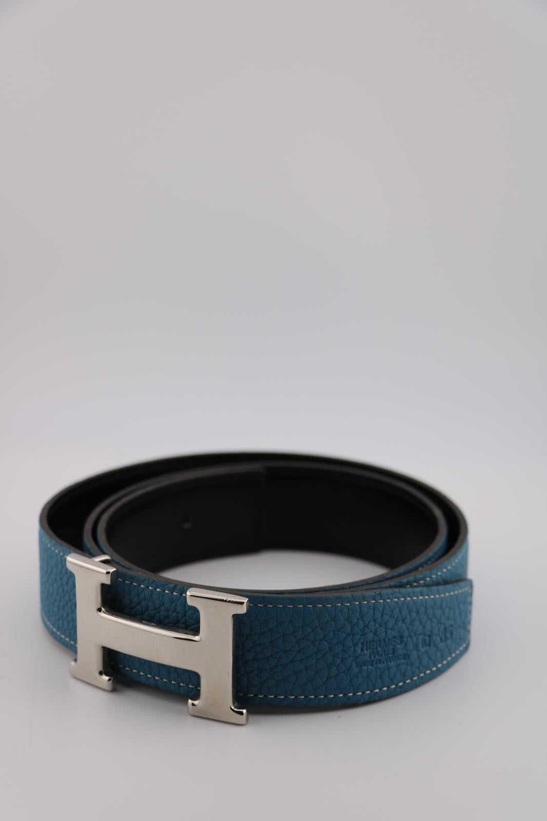 Hermes Reversible Belt with Signature Buckle (85)