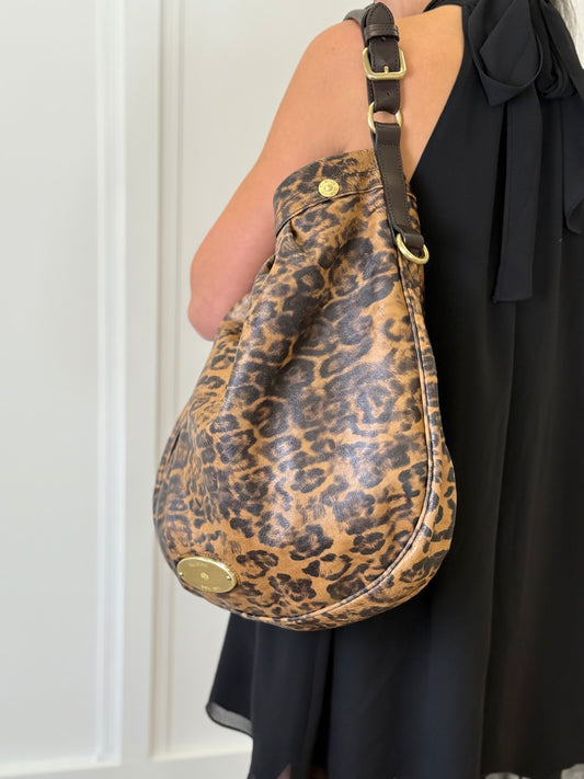 Mulberry Leopard Print Mitzy Hobo Bag