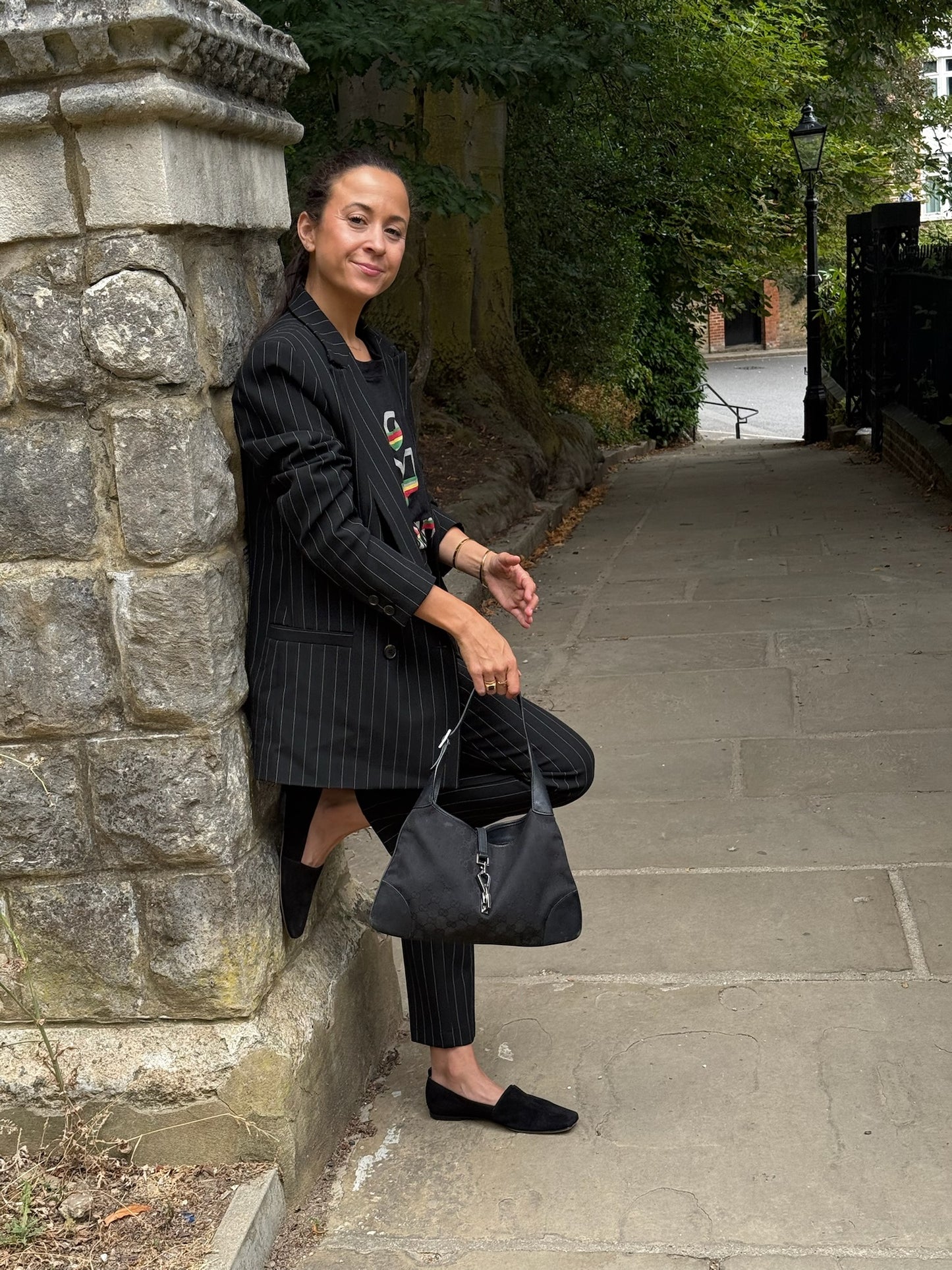 Gucci Jackie Handbag Logo Black