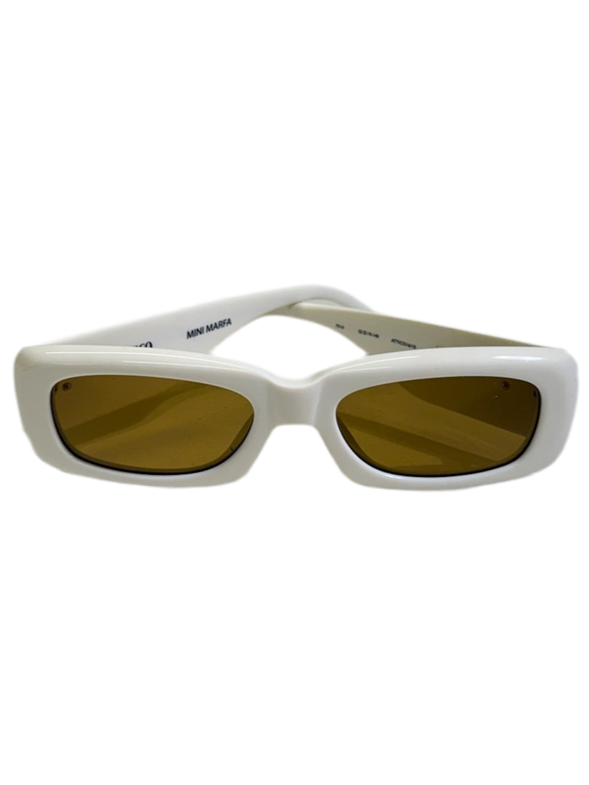 Linda Farrow x THE ATTICO Mini Marfa Sunglasses – White