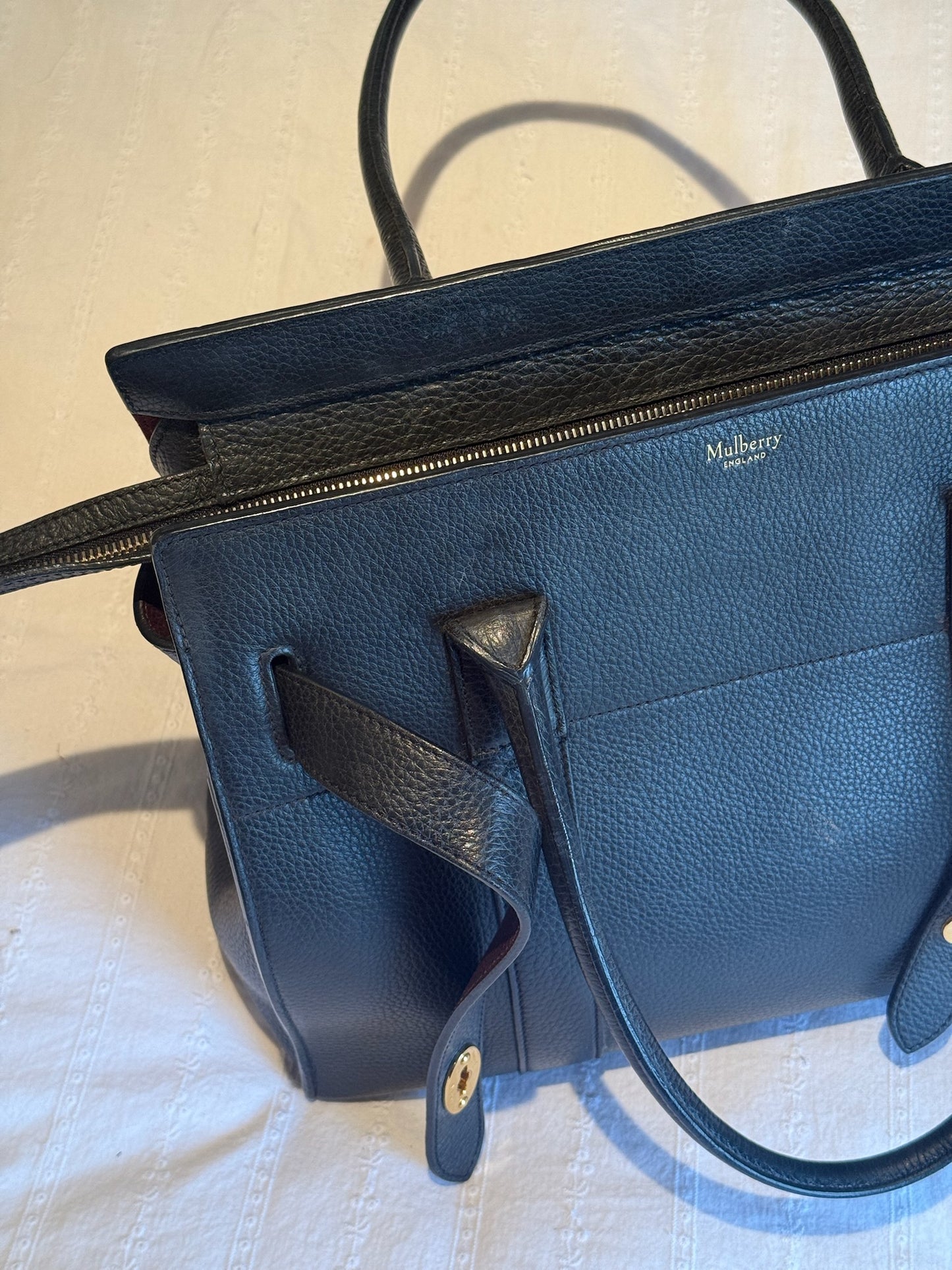 Mulberry Bayswater Zip Bag – Black Leather