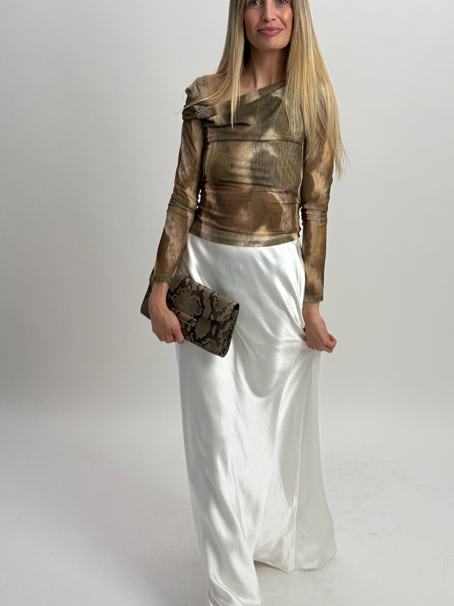 Self Portrait Billowing Maxi Skirt - White (Small)