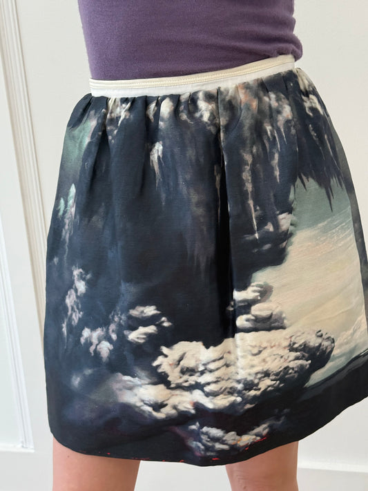 Carven Skirt - Blue/White (Size 36)