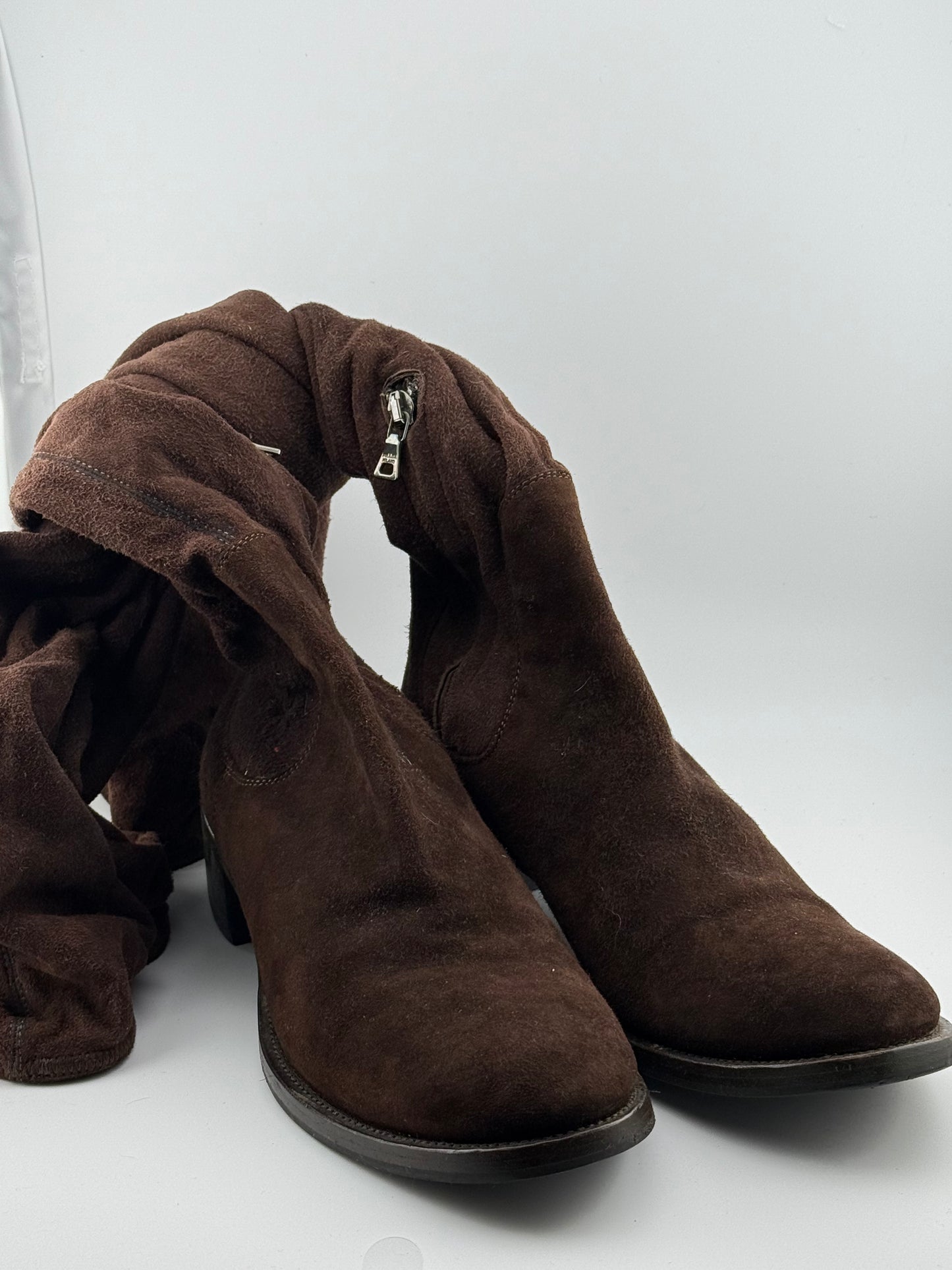 Prada Knee High Flat Soled Boots (EUR 38.5)