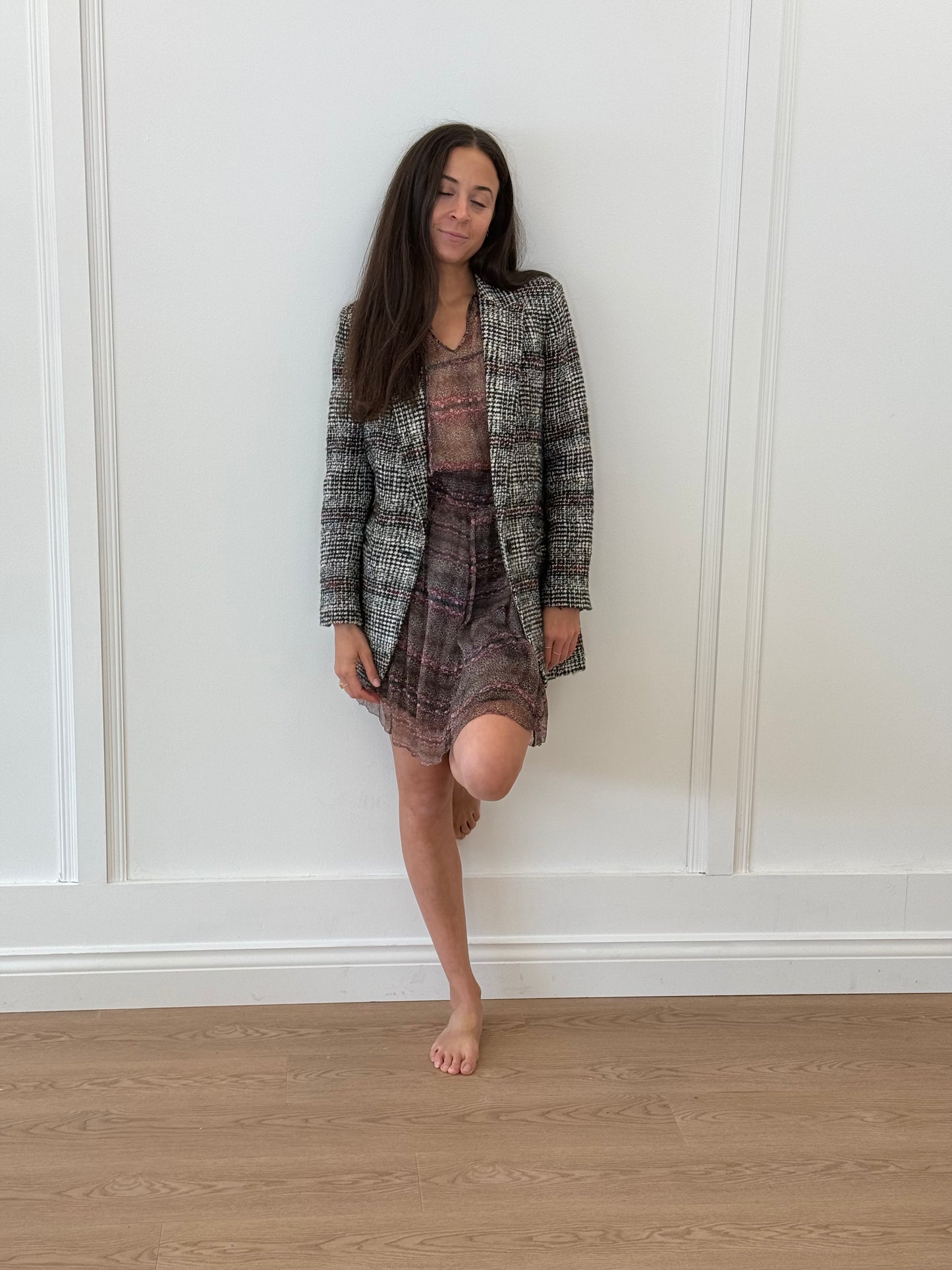 Isabel Marant Checked Blazer - Black/White Checked (Size 36)