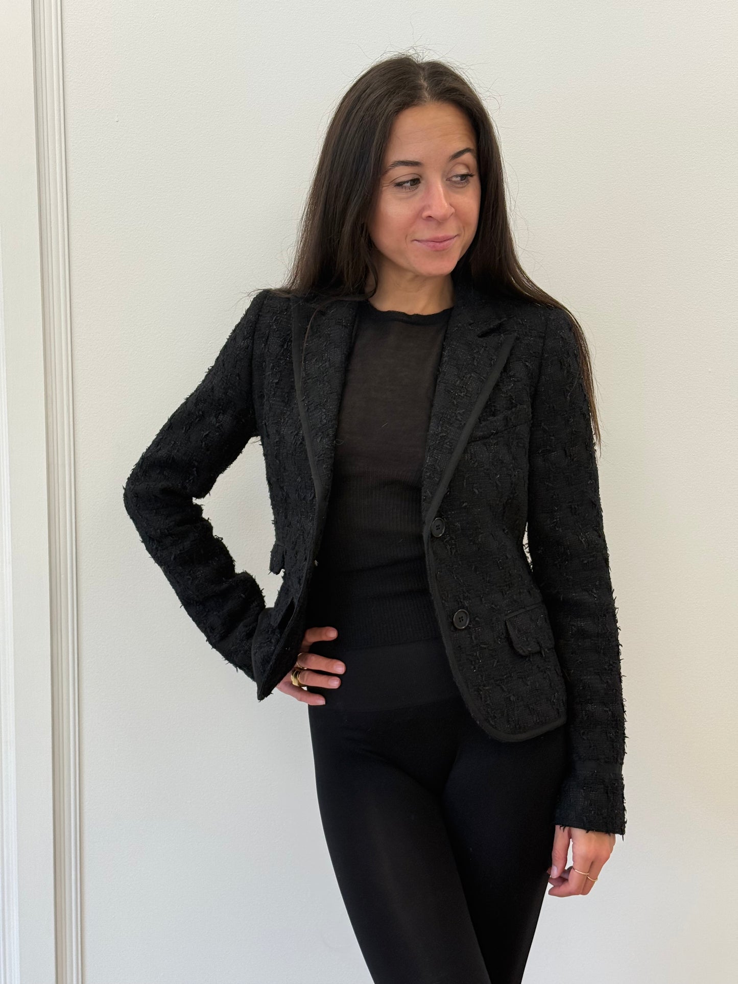 Jigsaw Black Blazer - Black (Size 8)