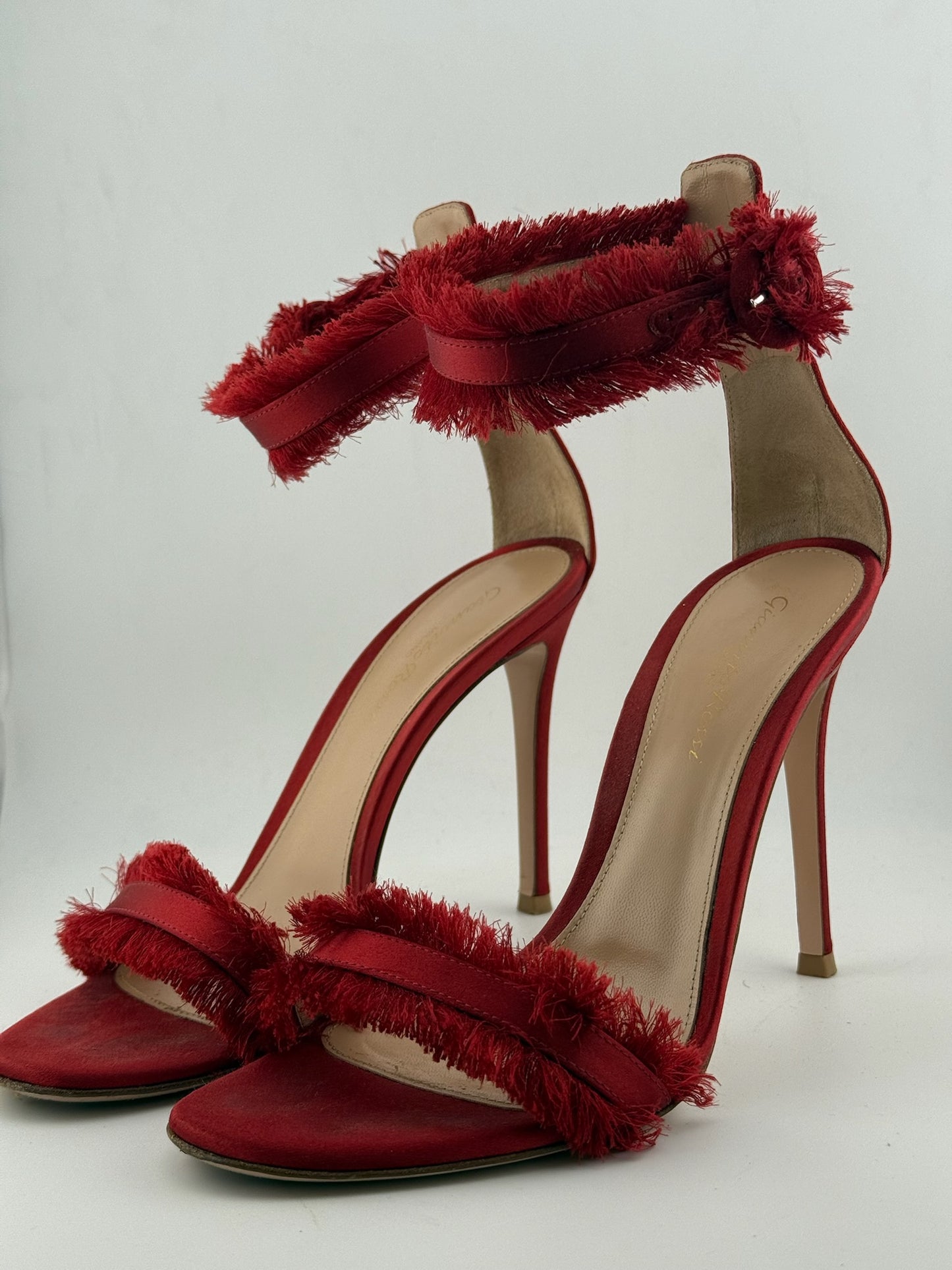 Gianvito Rossi Red Lola Sandals - Red (Size 38)
