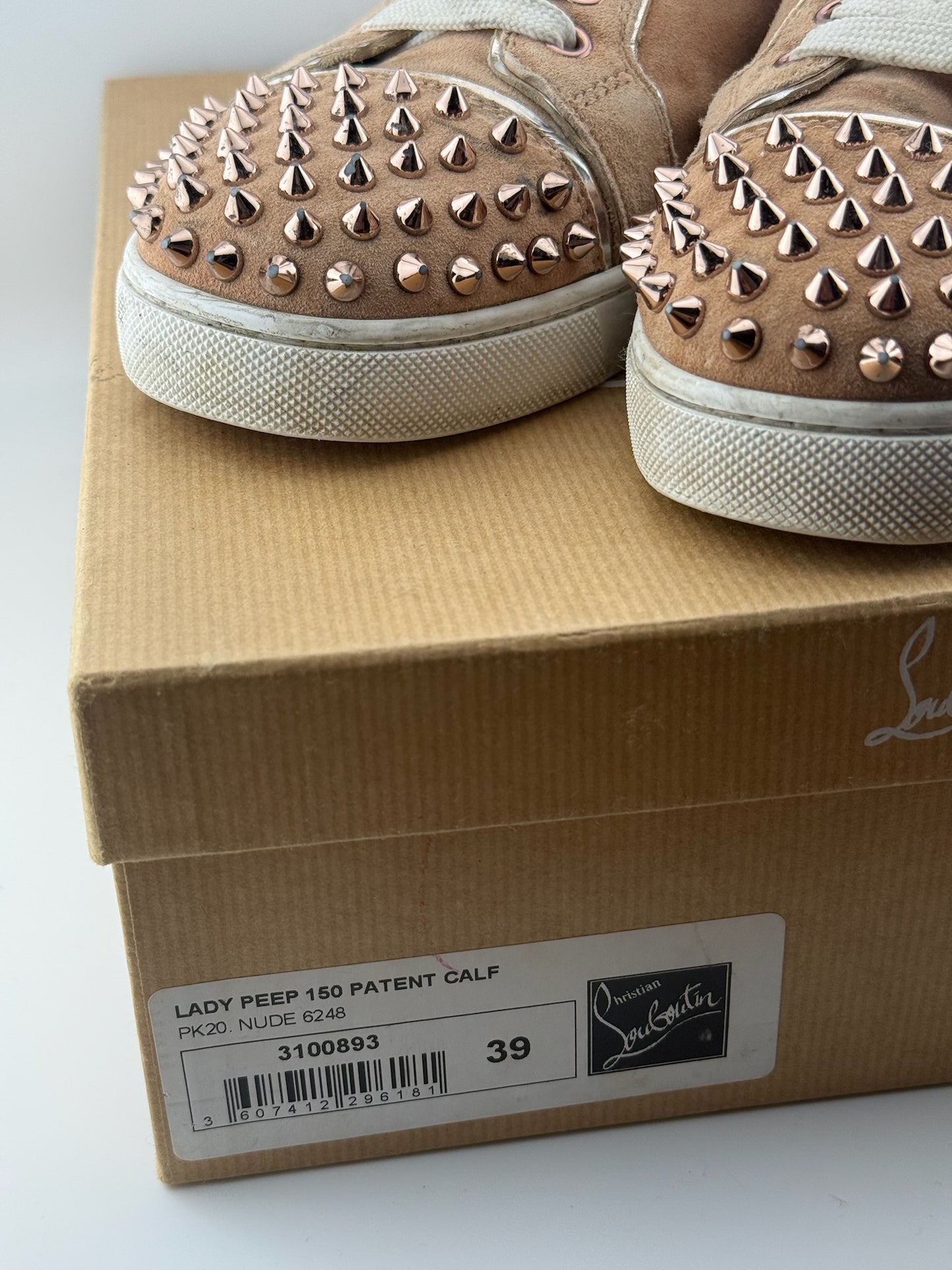 Christian Louboutin Studded Trainers – Nude (EU 39)