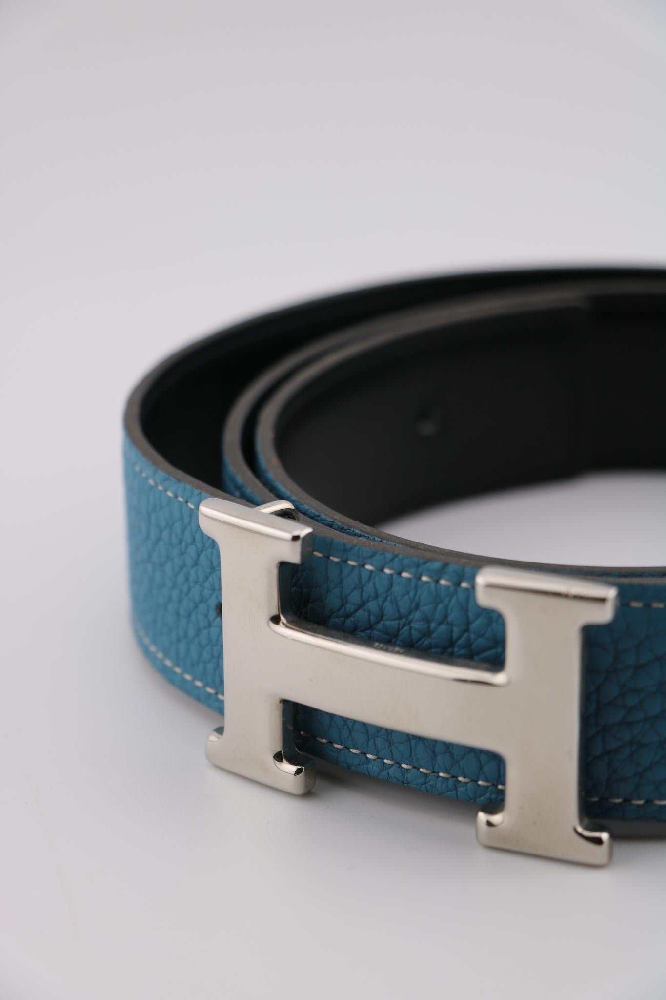 Hermes Reversible Belt with Signature Buckle (85)