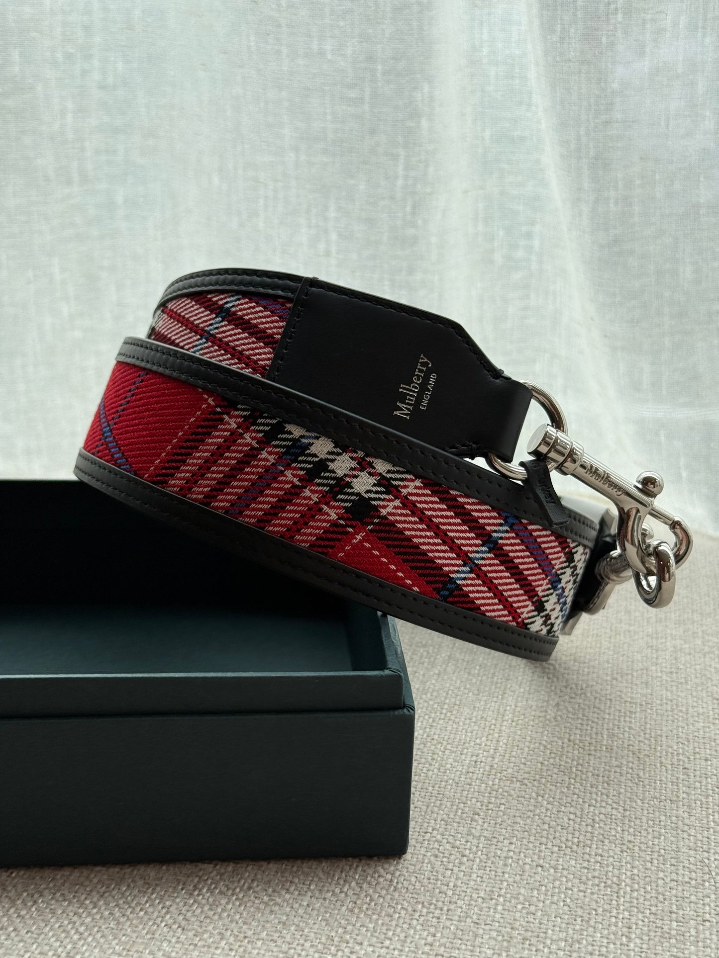 Mulberry Tartan & Leather Waist Belt – 40 Inches – Unisex