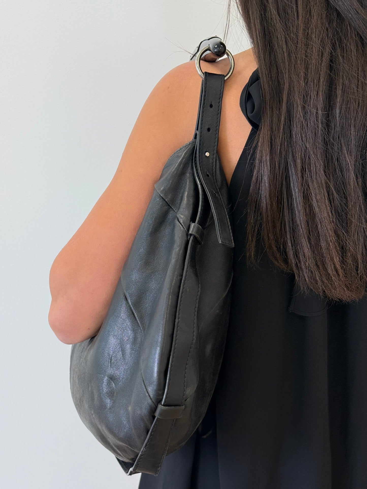 Saint Laurent Large Mombasa Shoulder Bag – Black