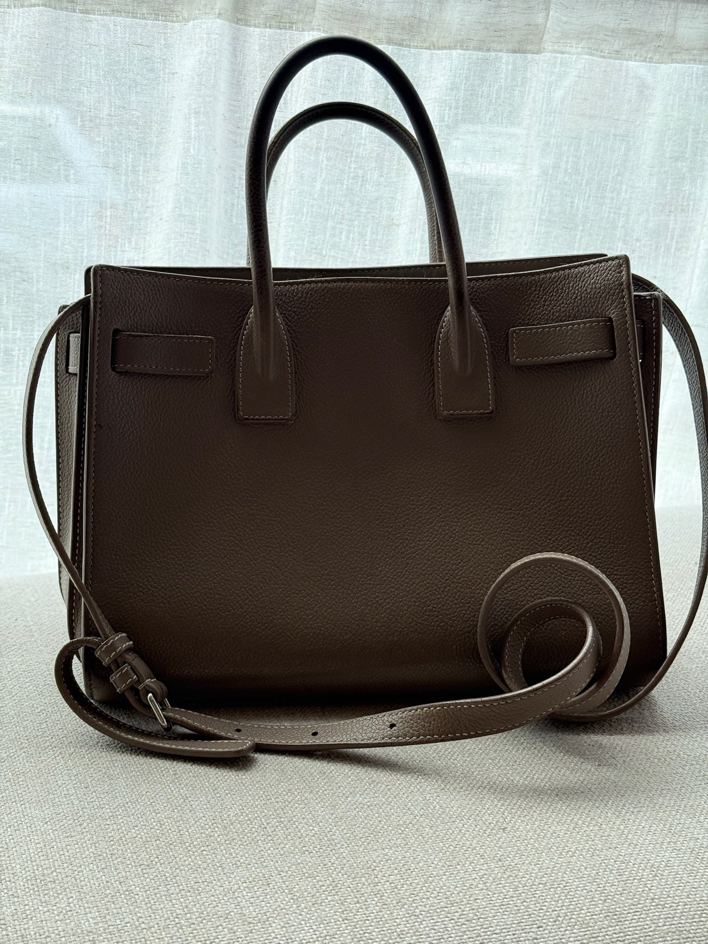 Saint Laurent Sac de Jour – Taupe Grained Leather