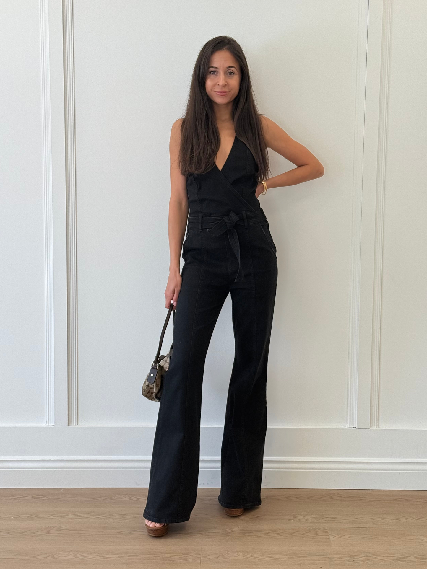Mother Denim Jumpsuit with Halter Neck - Black (28" / UK 10)
