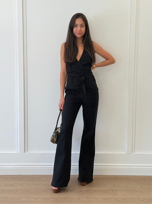 Mother Denim Jumpsuit with Halter Neck - Black (28" / UK 10)