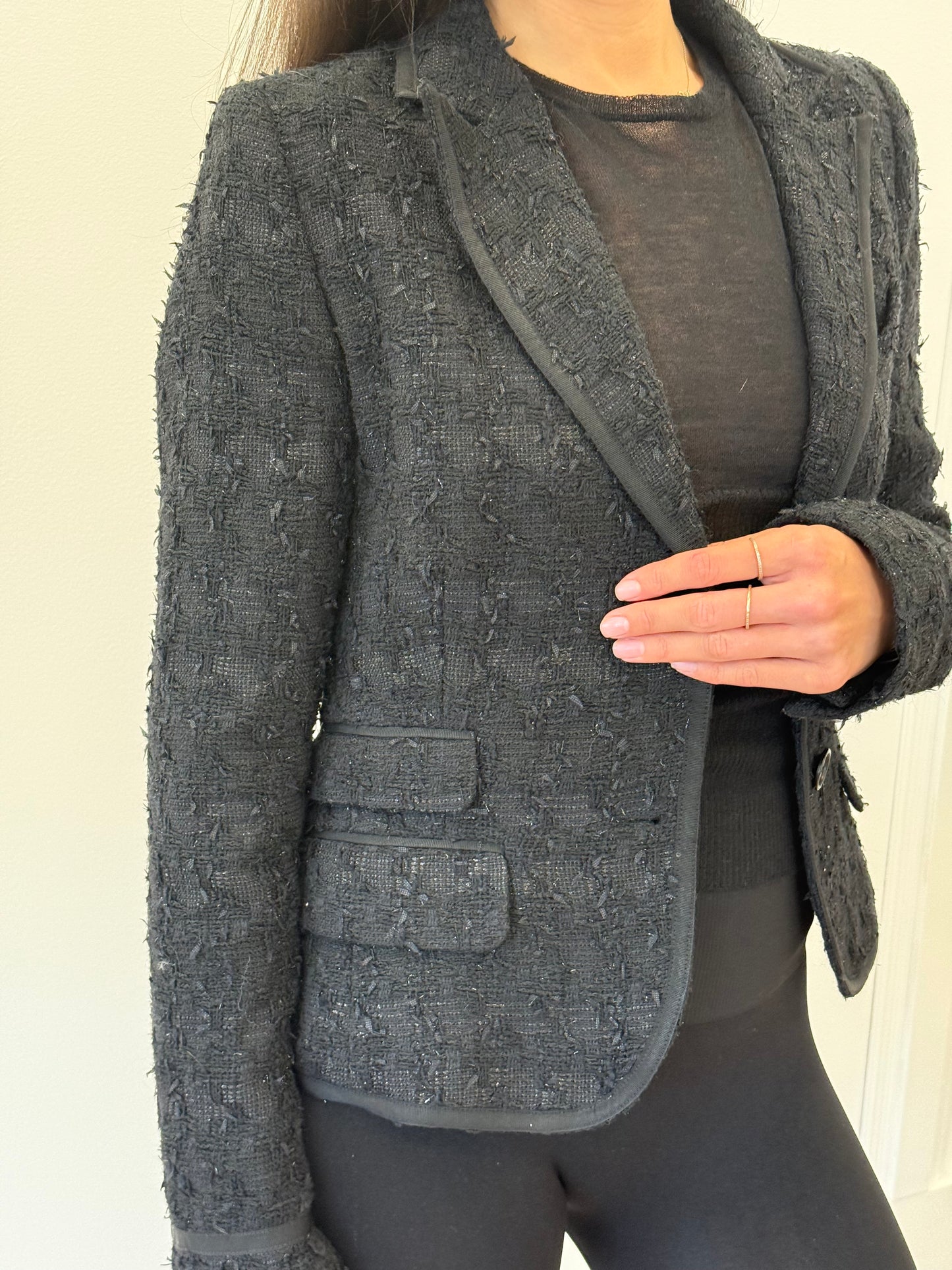 Jigsaw Black Blazer - Black (Size 8)