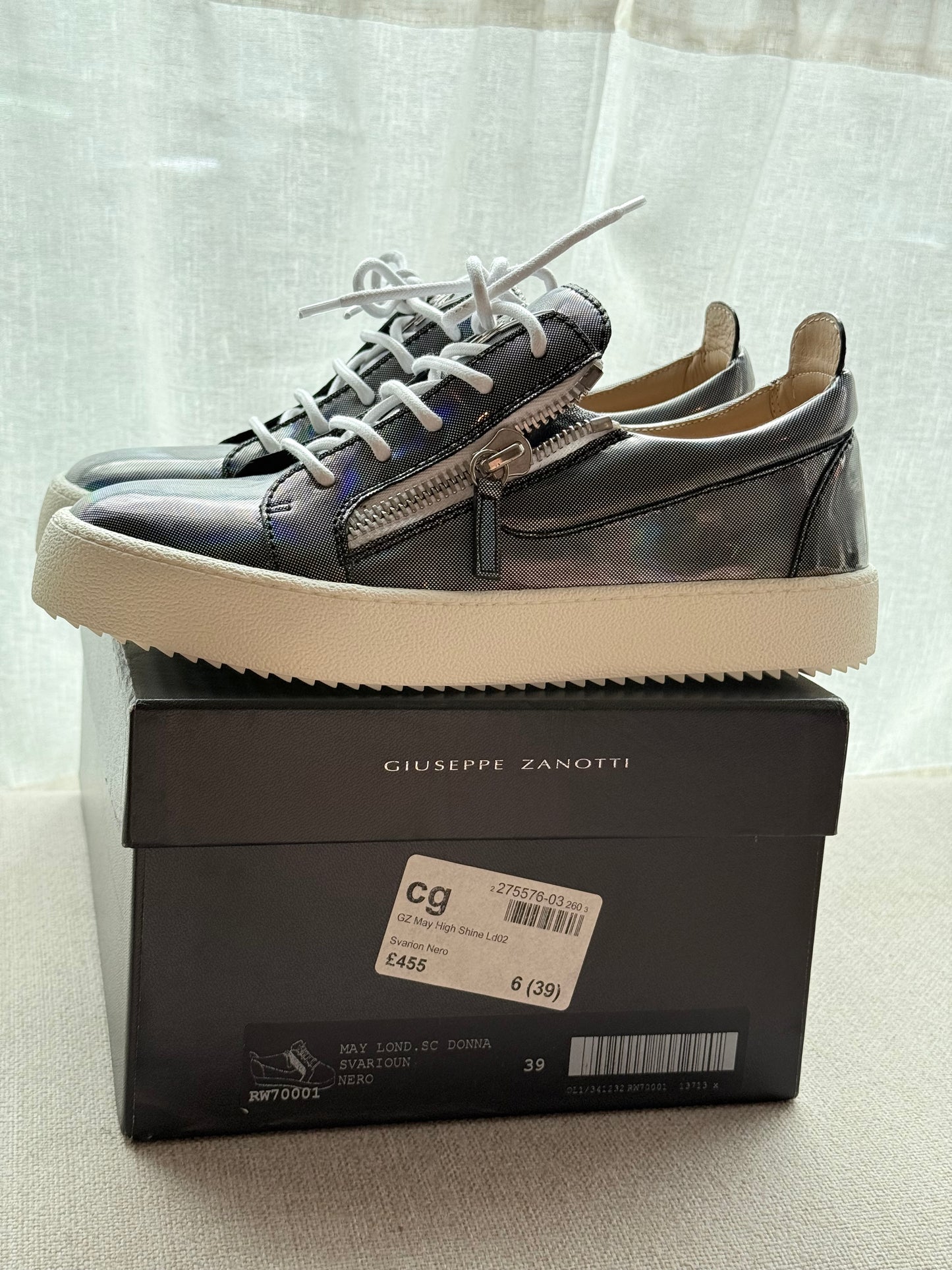 Giuseppe Zanotti “High May Shine” Sneakers – Size 6