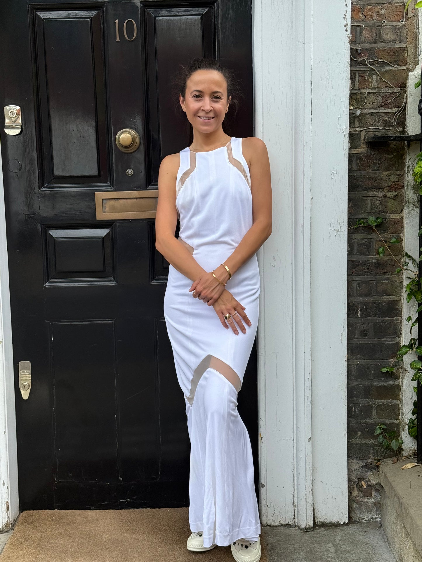 Galvan Gown w Sheer Cut Out & Fish Tail (FR38/UK10/US6)