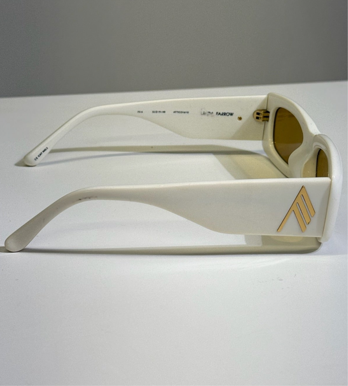 Linda Farrow x THE ATTICO Mini Marfa Sunglasses – White