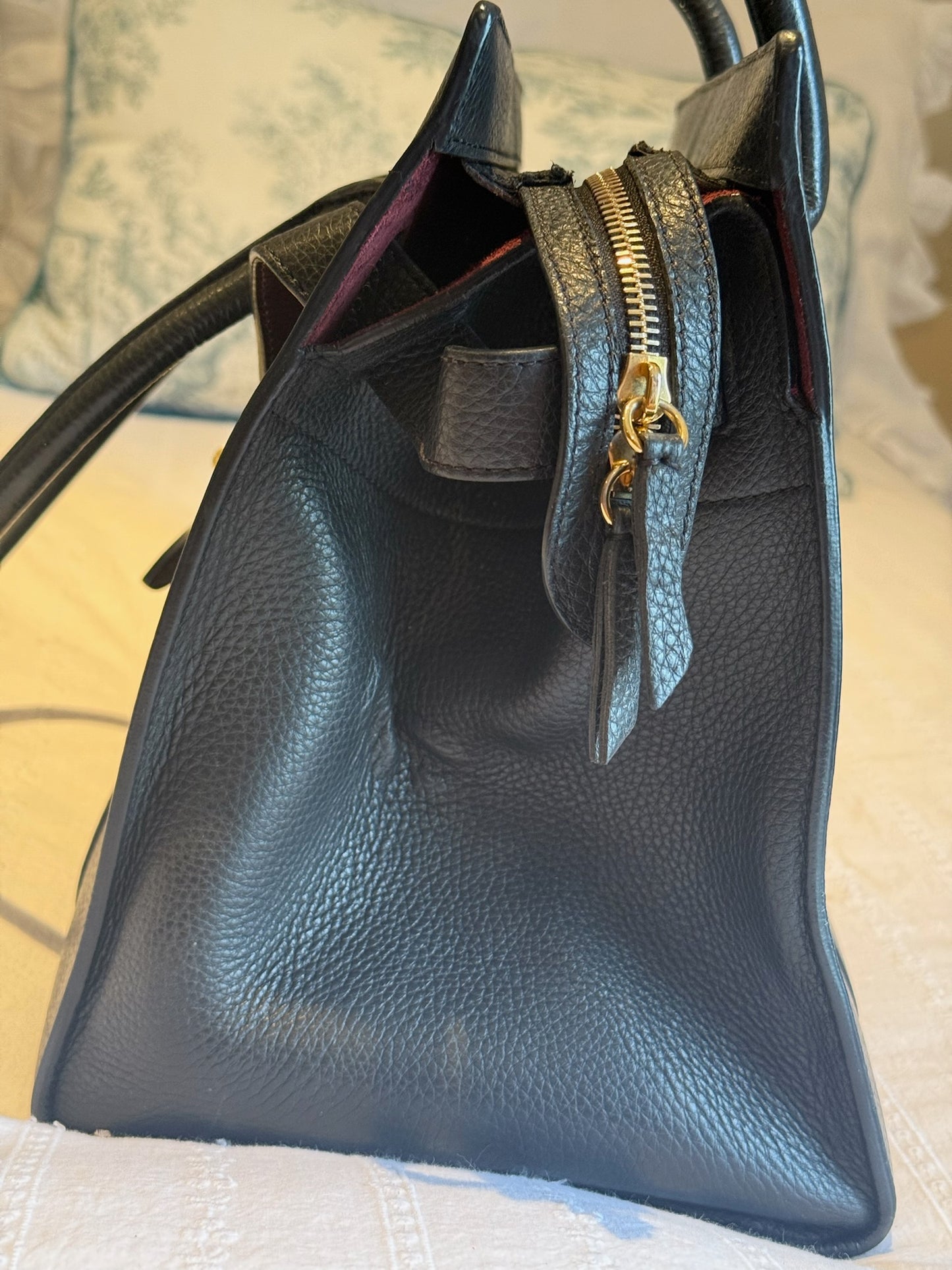 Mulberry Bayswater Zip Bag – Black Leather