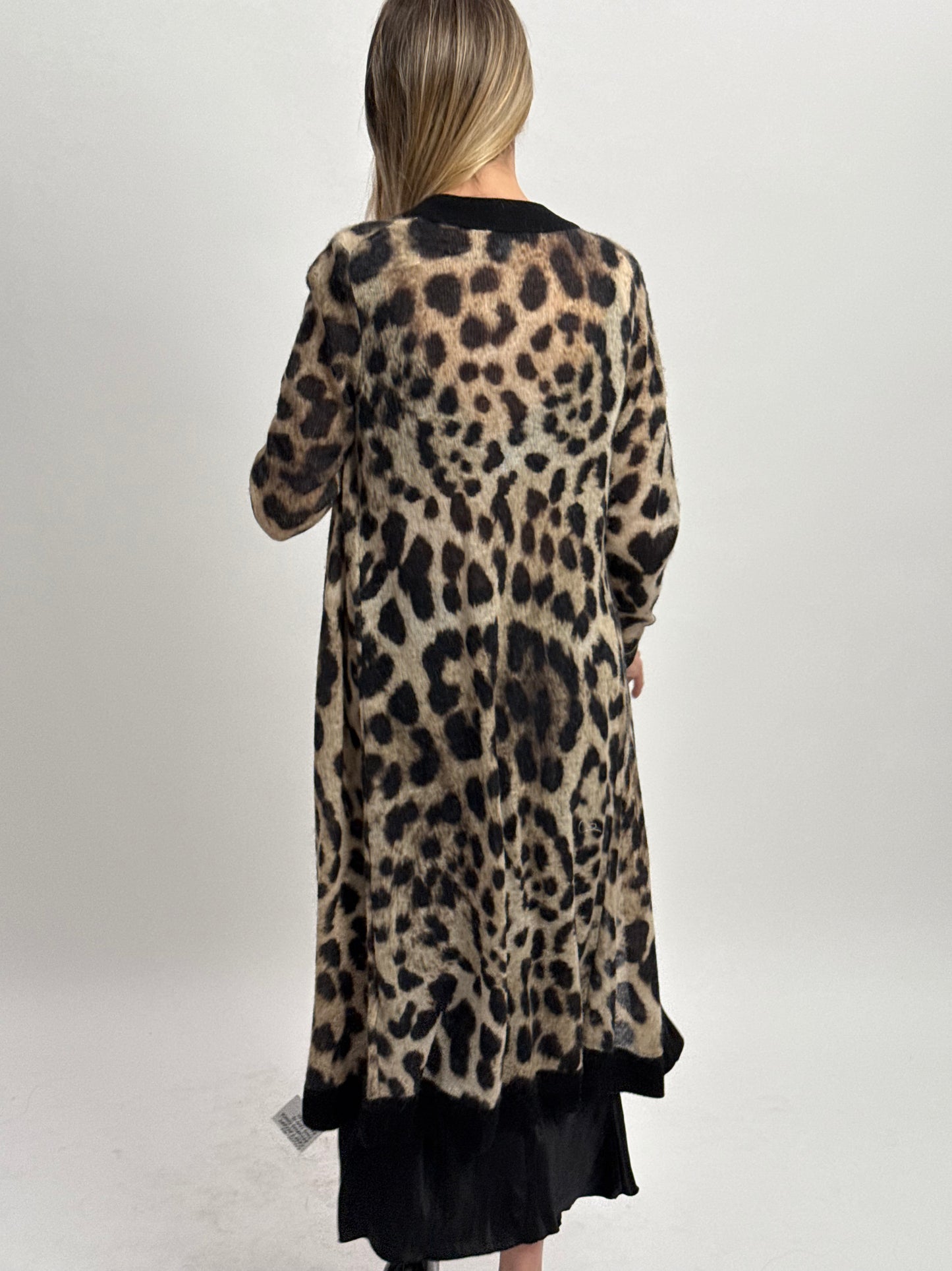 LK Bennett Leopard Full Length Maxi Cardigan - Leopard Print (Small)