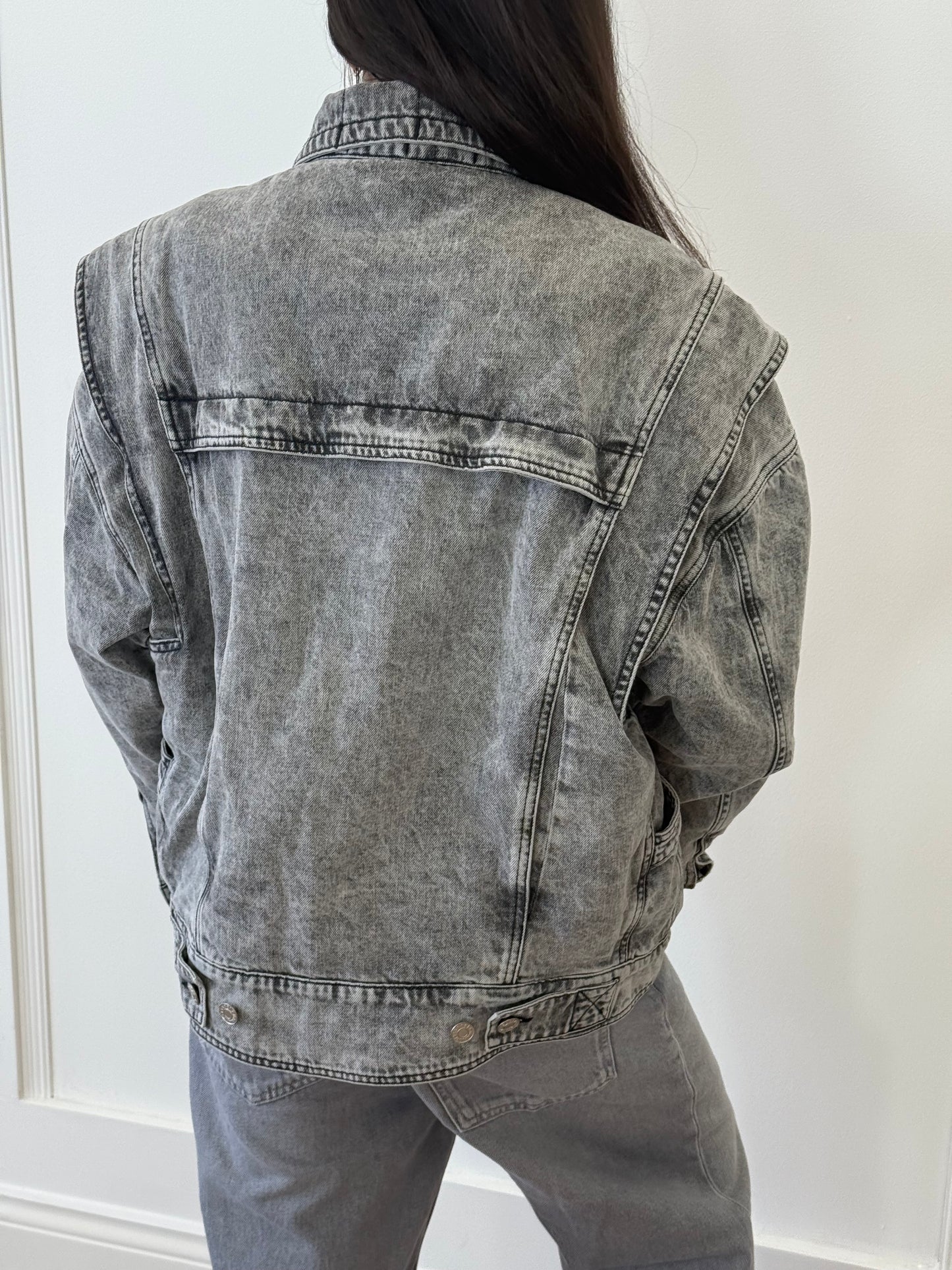 Isabel Marant Étoile Veronica Denim Jacket - Grey (Size 38)