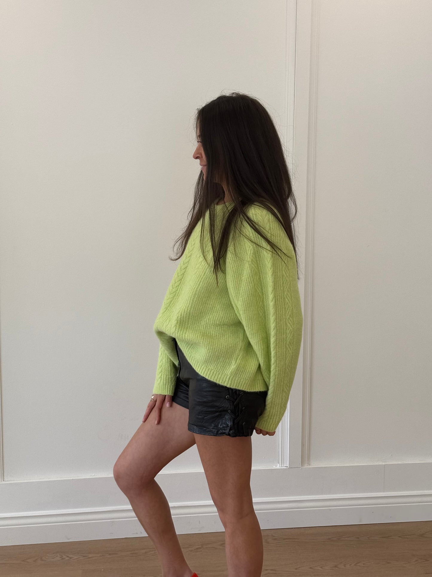 Maison & Montagut Bobby Cashmere Jumper - Neon Green (Medium)