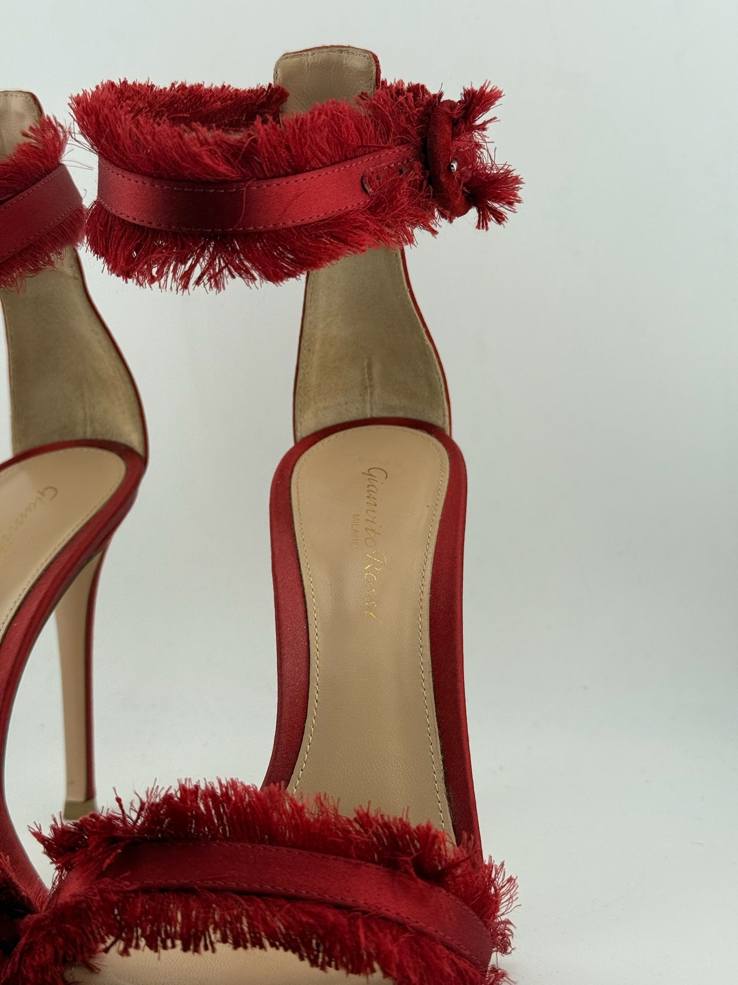 Gianvito Rossi Red Lola Sandals - Red (Size 38)