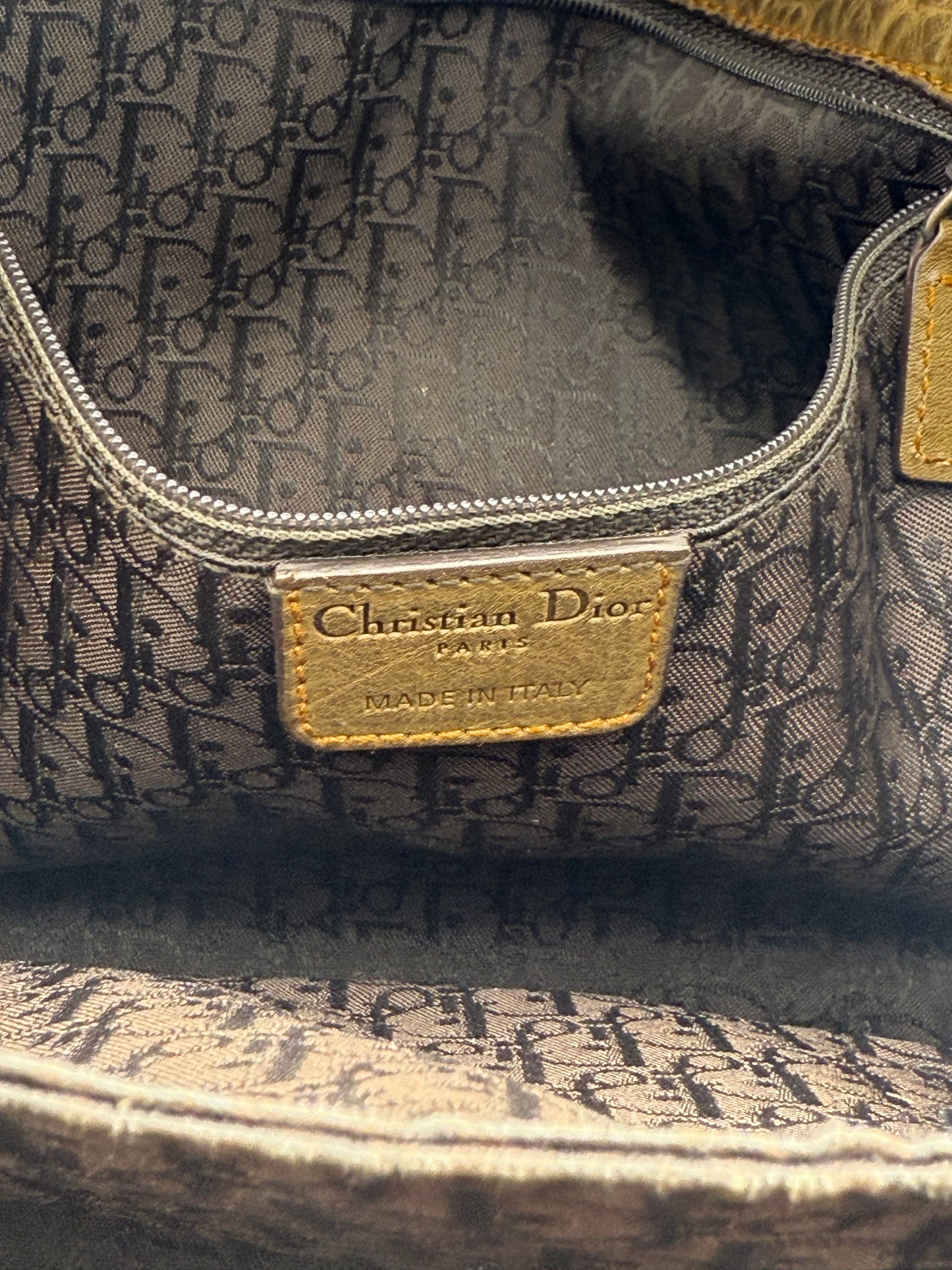 Dior Gaucho Leather Handbag with Coin & Key – Khaki