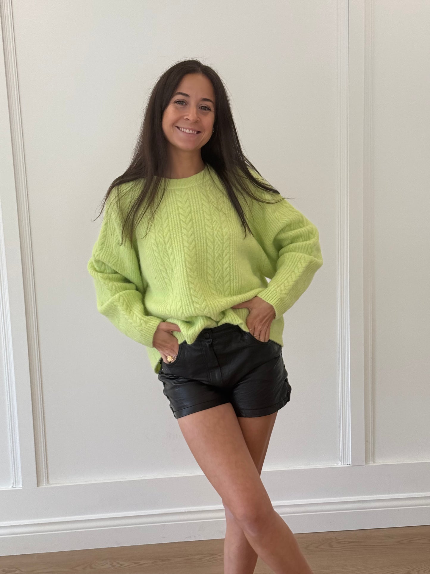Maison & Montagut Bobby Cashmere Jumper - Neon Green (Medium)