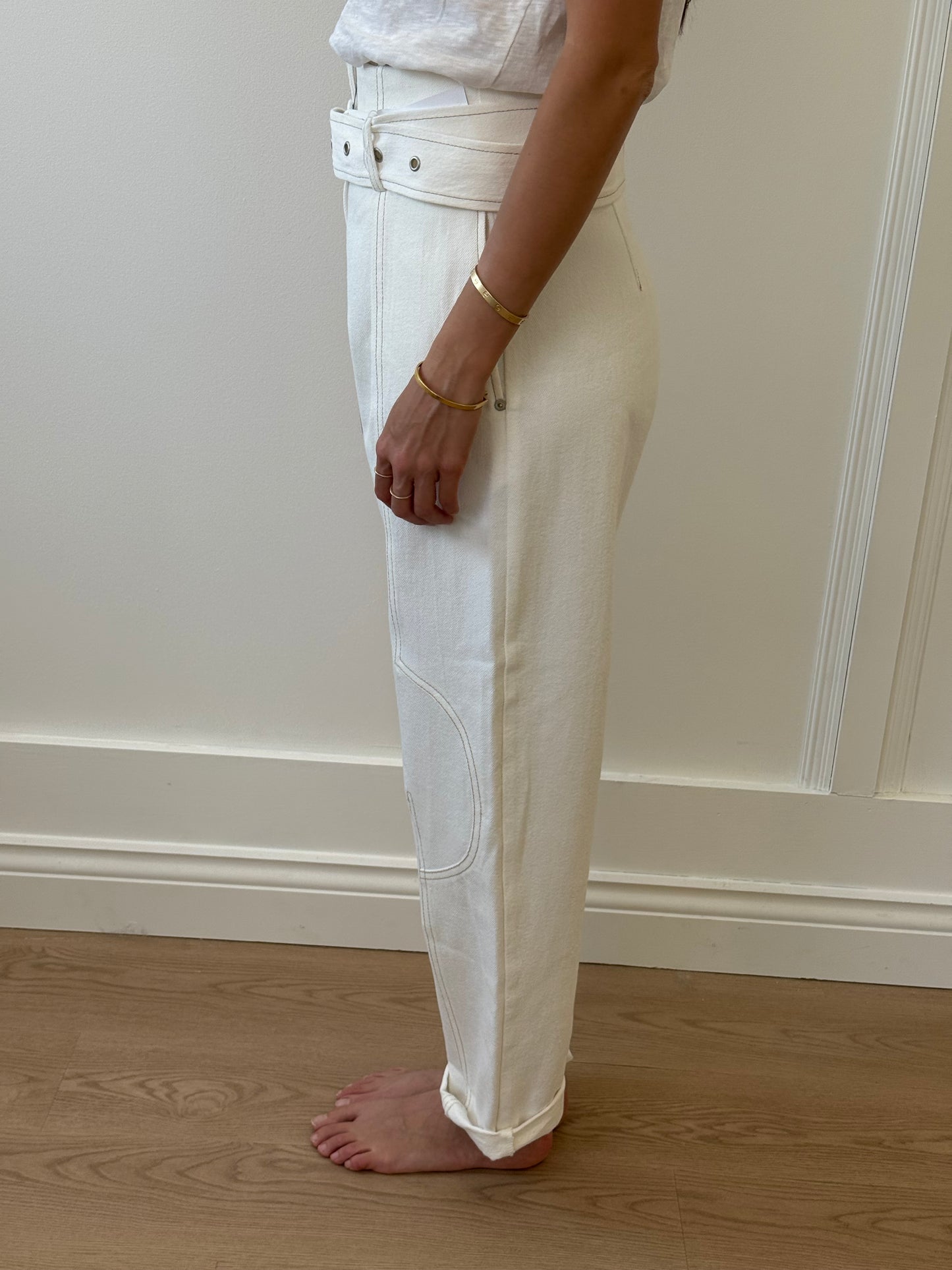 Low Classic Barrelled Leg Stitch Belt (M)