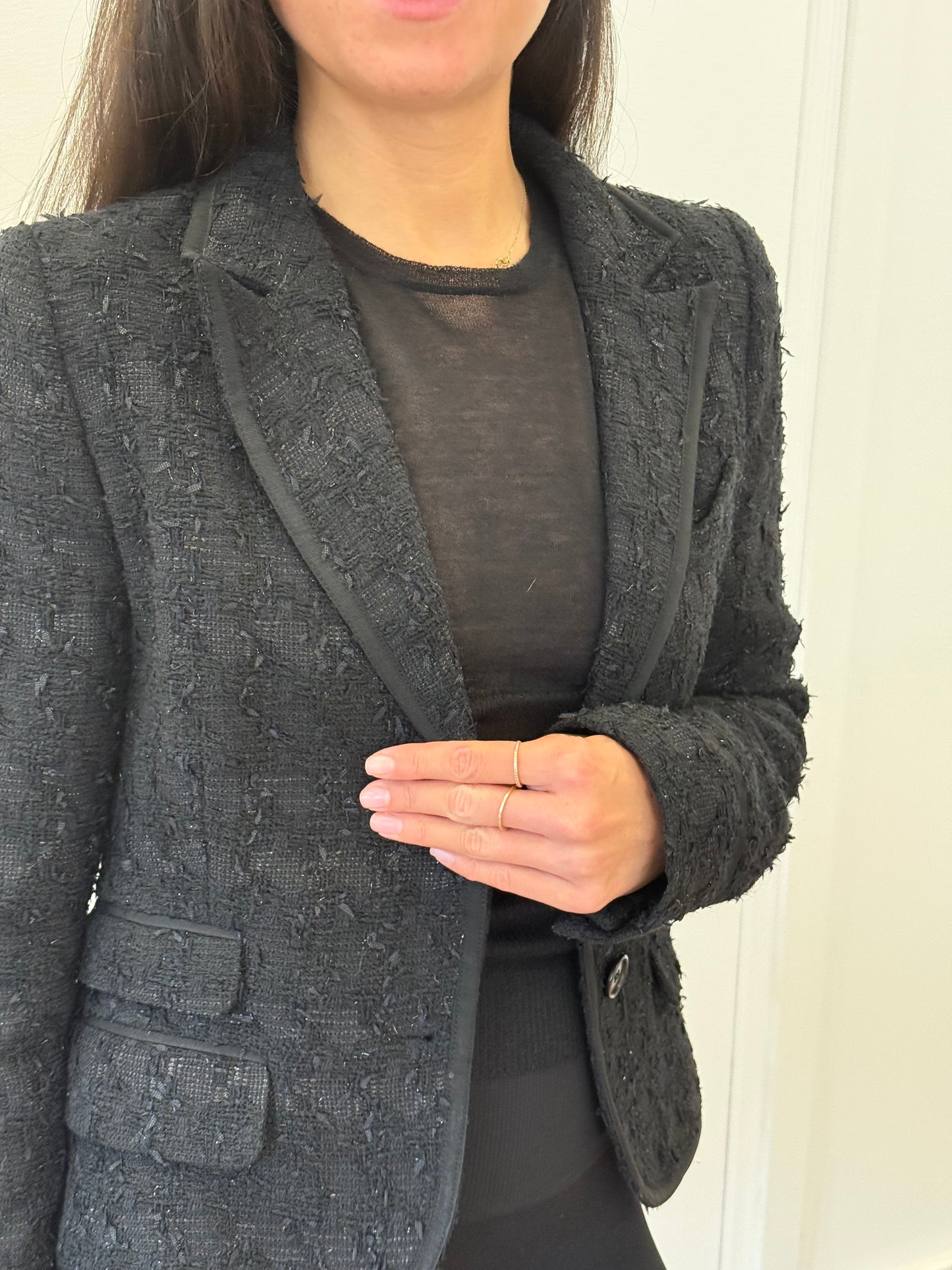 Jigsaw Black Blazer - Black (Size 8)