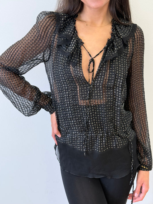 Chloé Blouse - Black (Size 36)