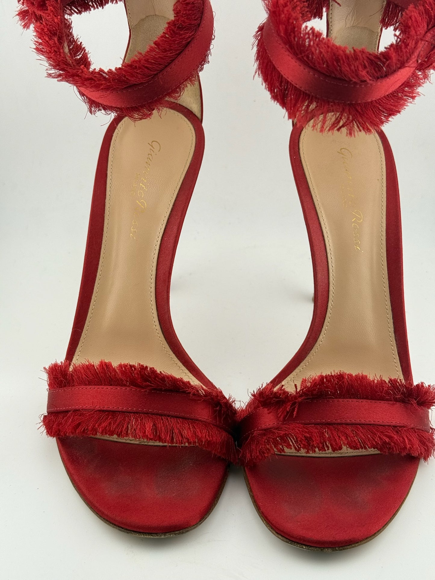 Gianvito Rossi Red Lola Sandals - Red (Size 38)