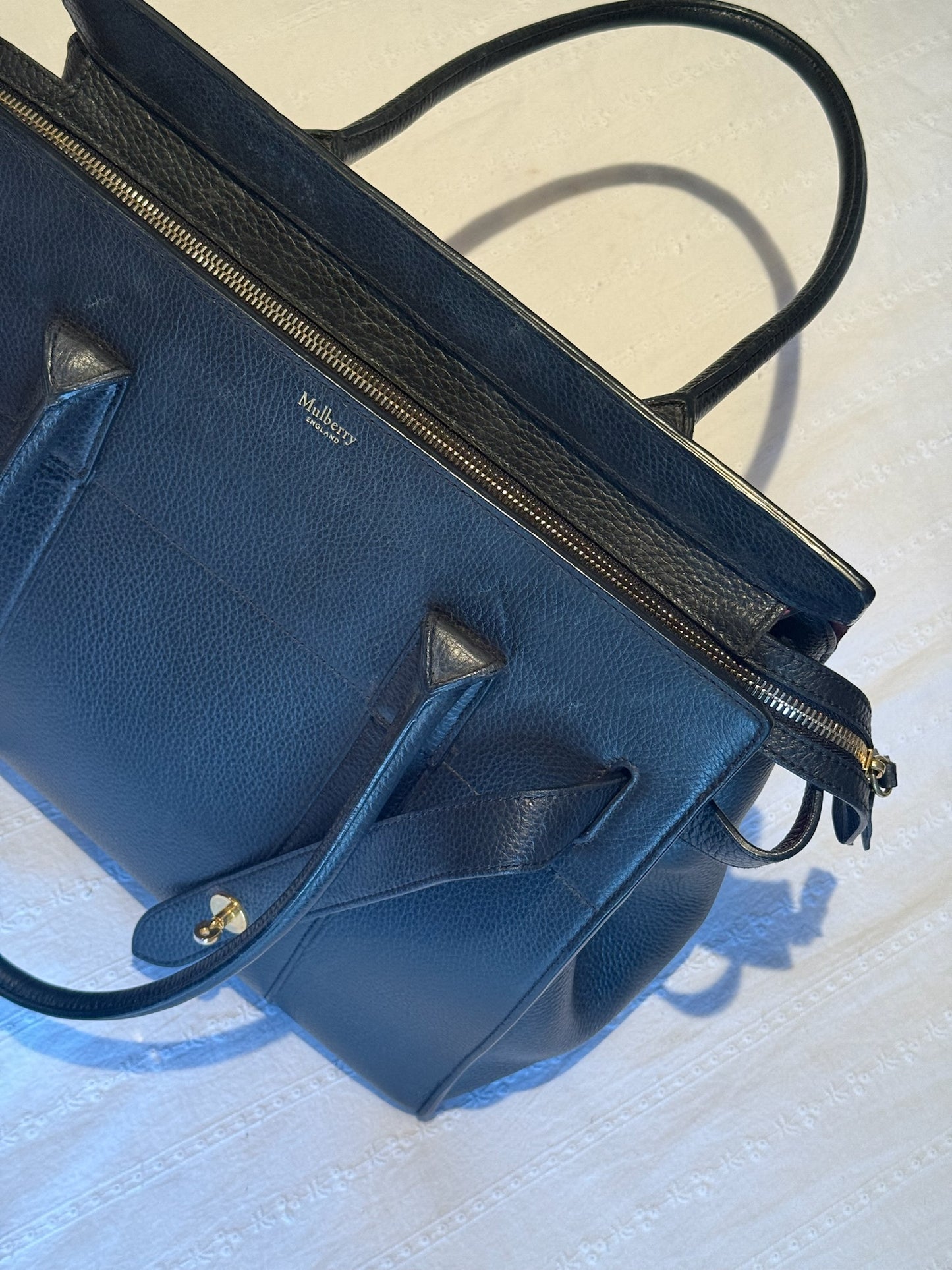 Mulberry Bayswater Zip Bag – Black Leather