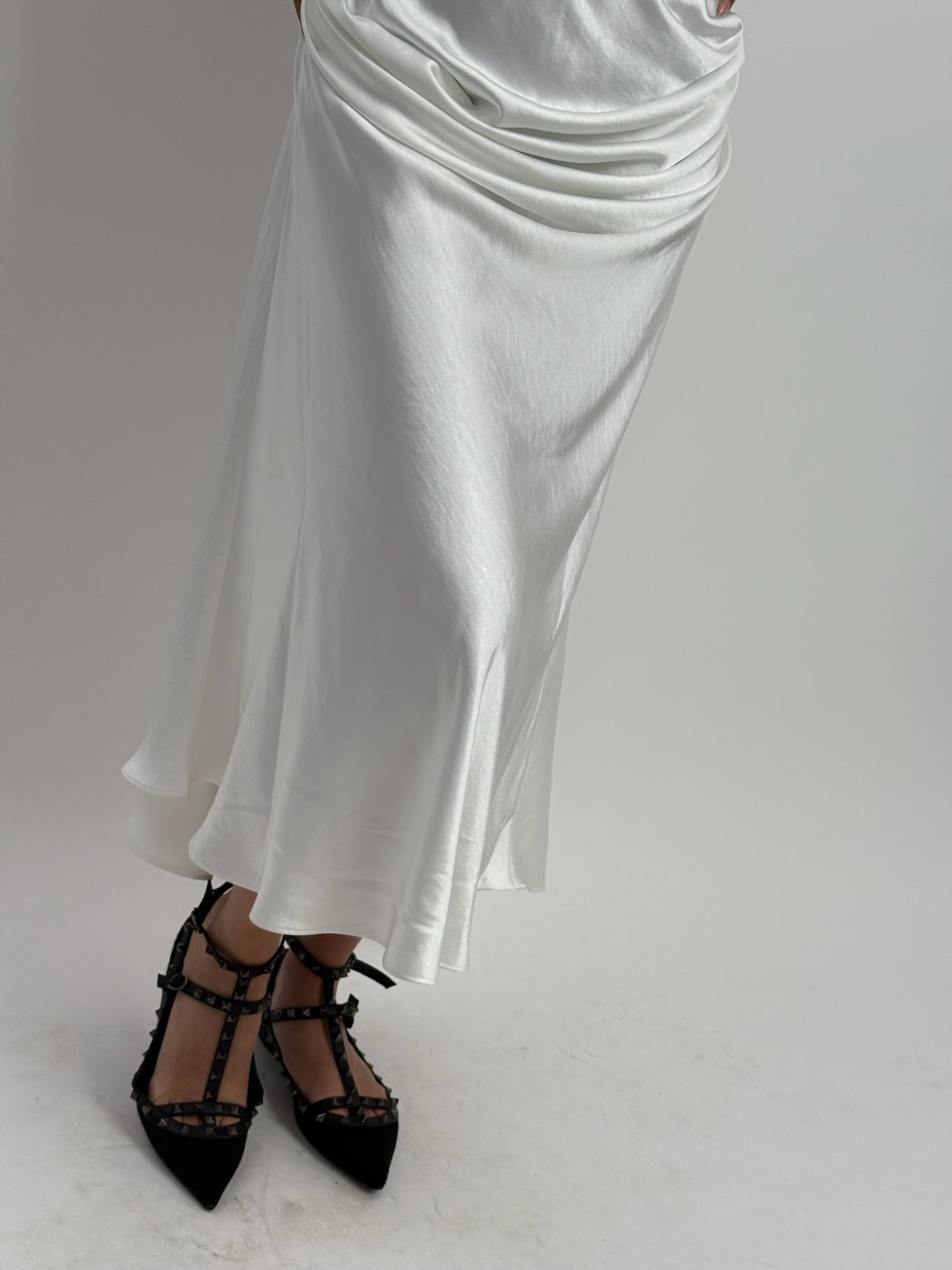 Self Portrait Billowing Maxi Skirt - White (Small)