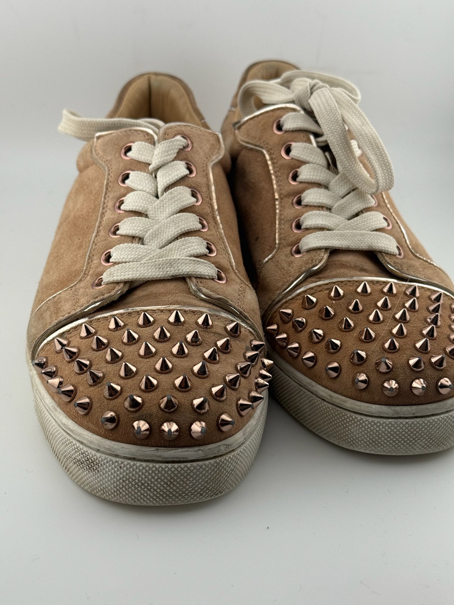 Christian Louboutin Studded Trainers – Nude (EU 39)
