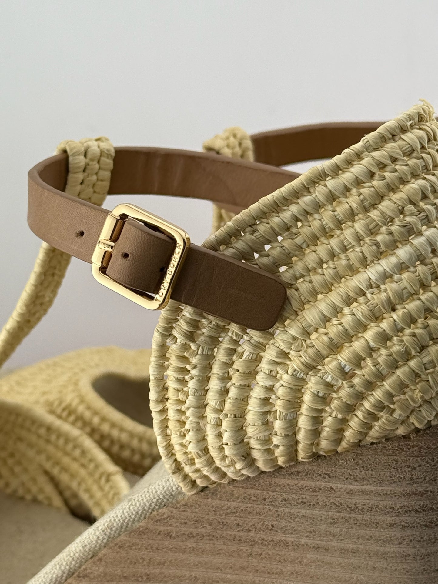 Tory Burch Natural Woven Wedges - Tan/Natural (EUR 37.5)