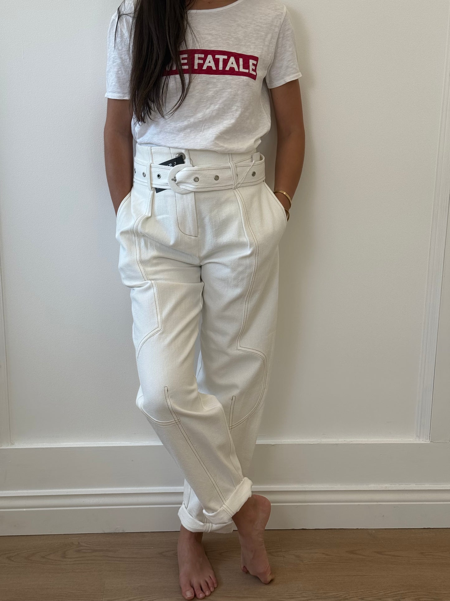 Low Classic Barrelled Leg Stitch Belt (M)