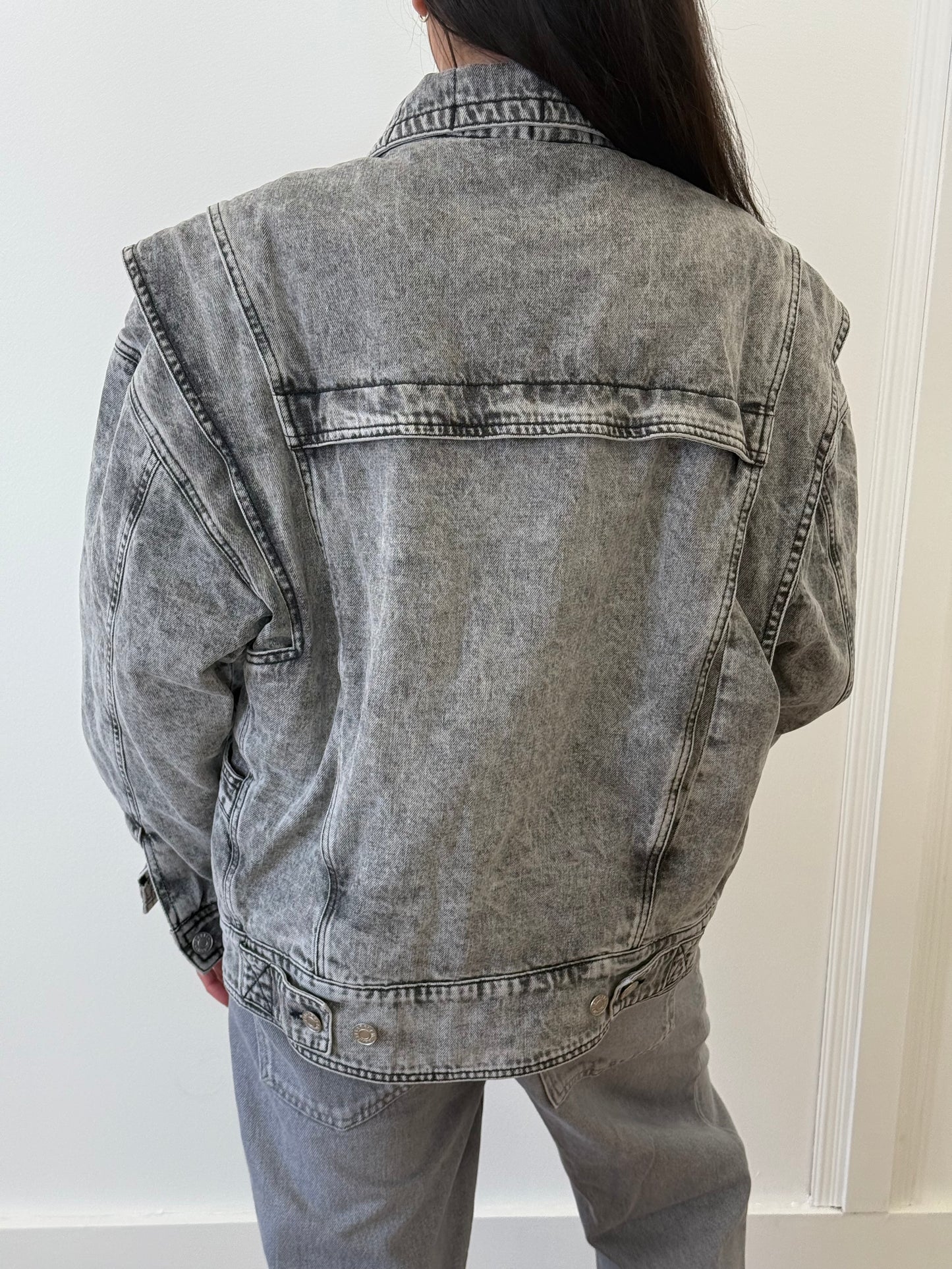 Isabel Marant Étoile Veronica Denim Jacket - Grey (Size 38)